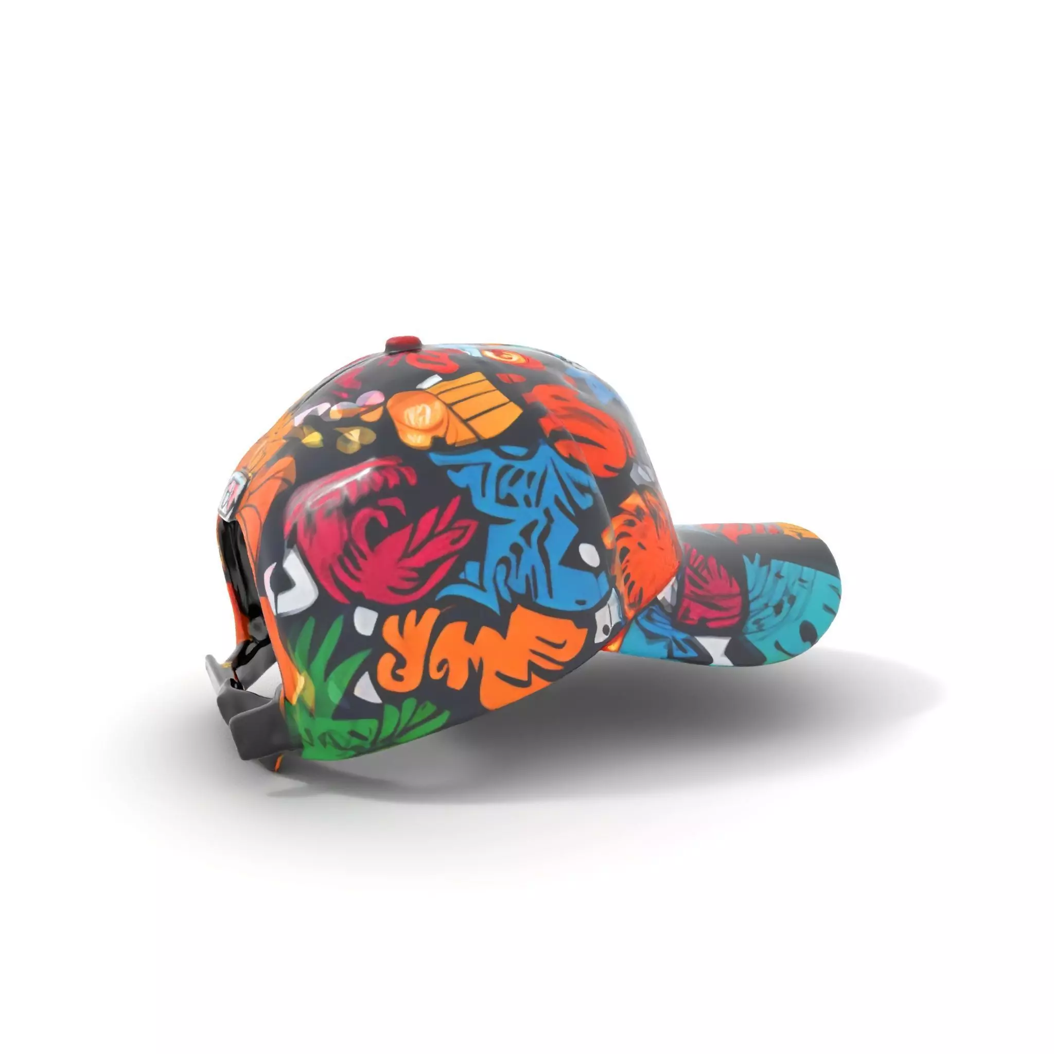 Vivid Graffiti Cap model pack Low-poly 3D model_0