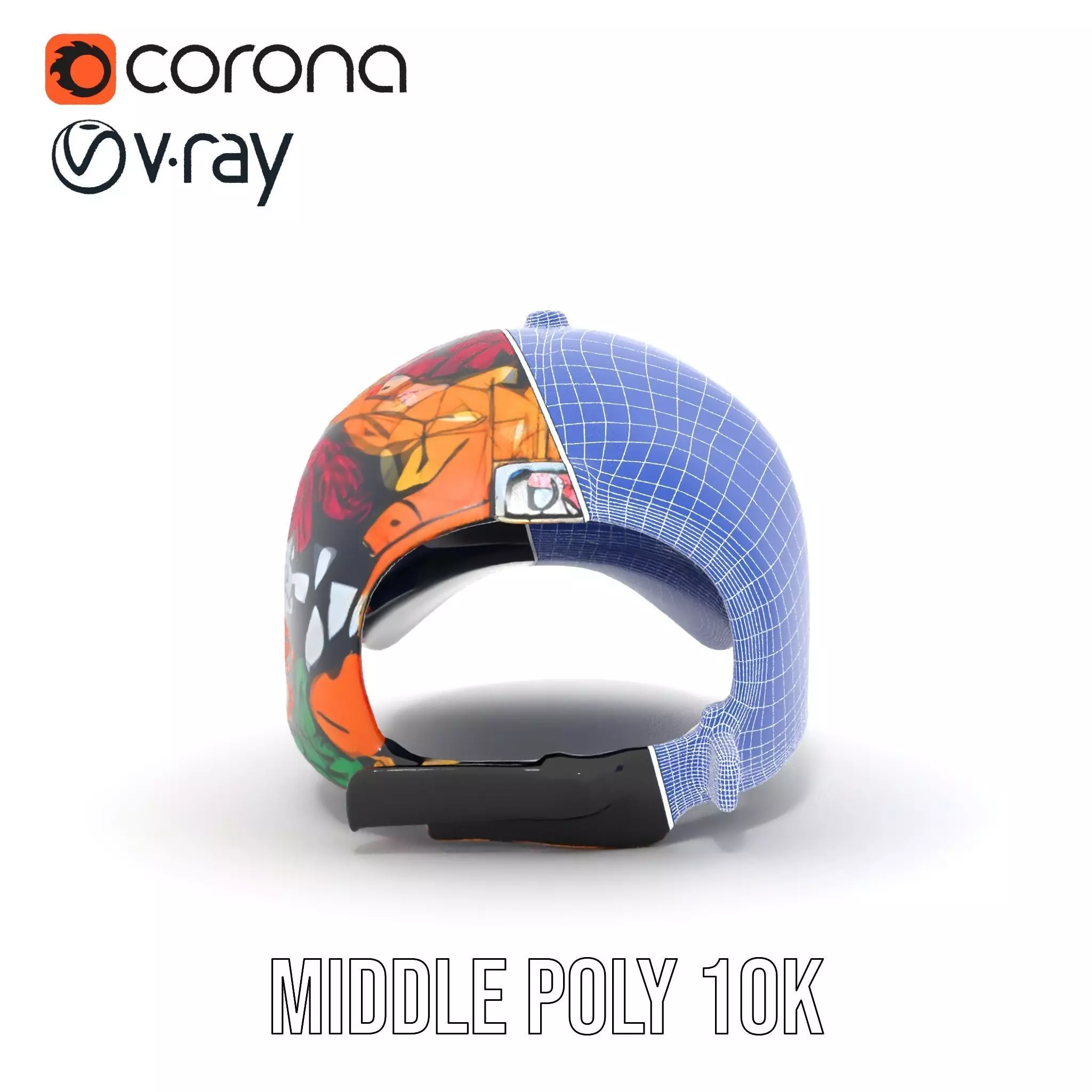 Vivid Graffiti Cap model pack Low-poly 3D model_29