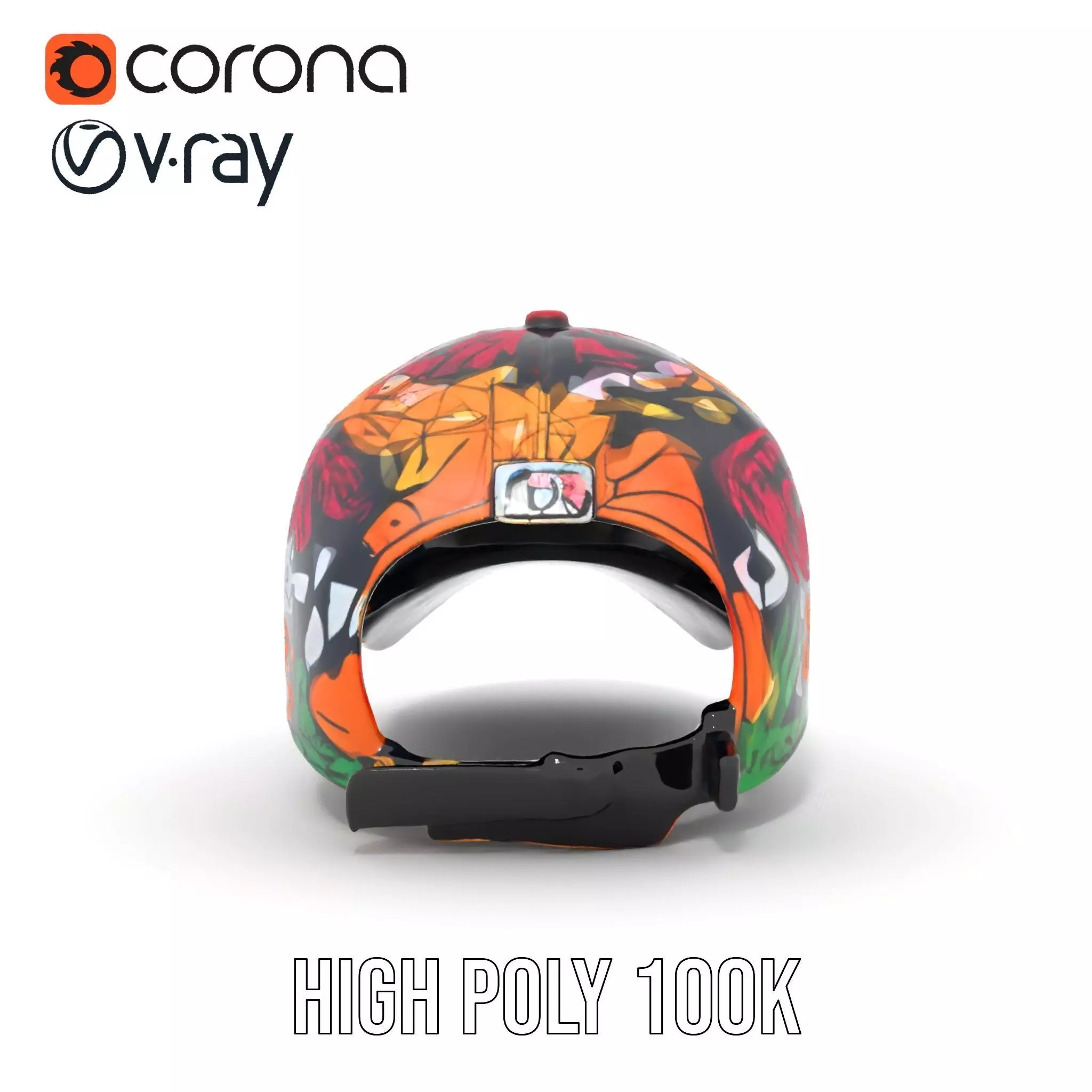 Vivid Graffiti Cap model pack Low-poly 3D model_25