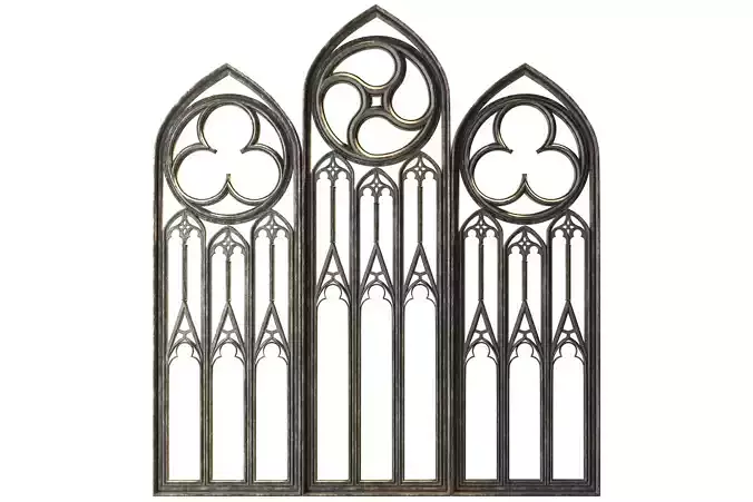 Medieval arch gothic portal