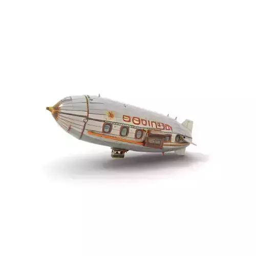 Retro Airship model pack Low-poly 3D model