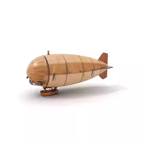 Vintage Airship model pack Low-poly 3D model