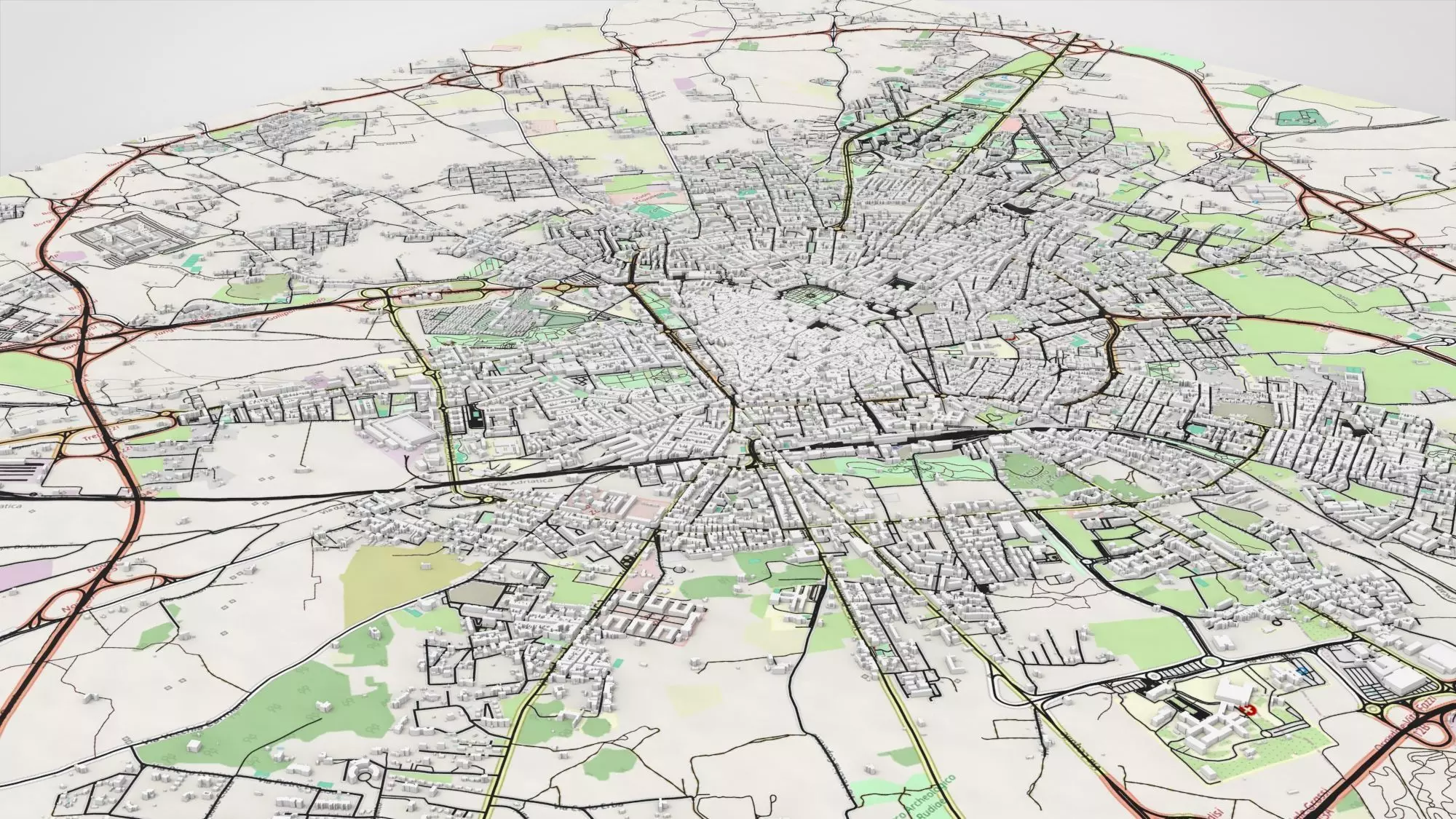 Cityscape Lecce Italy 3D model_6