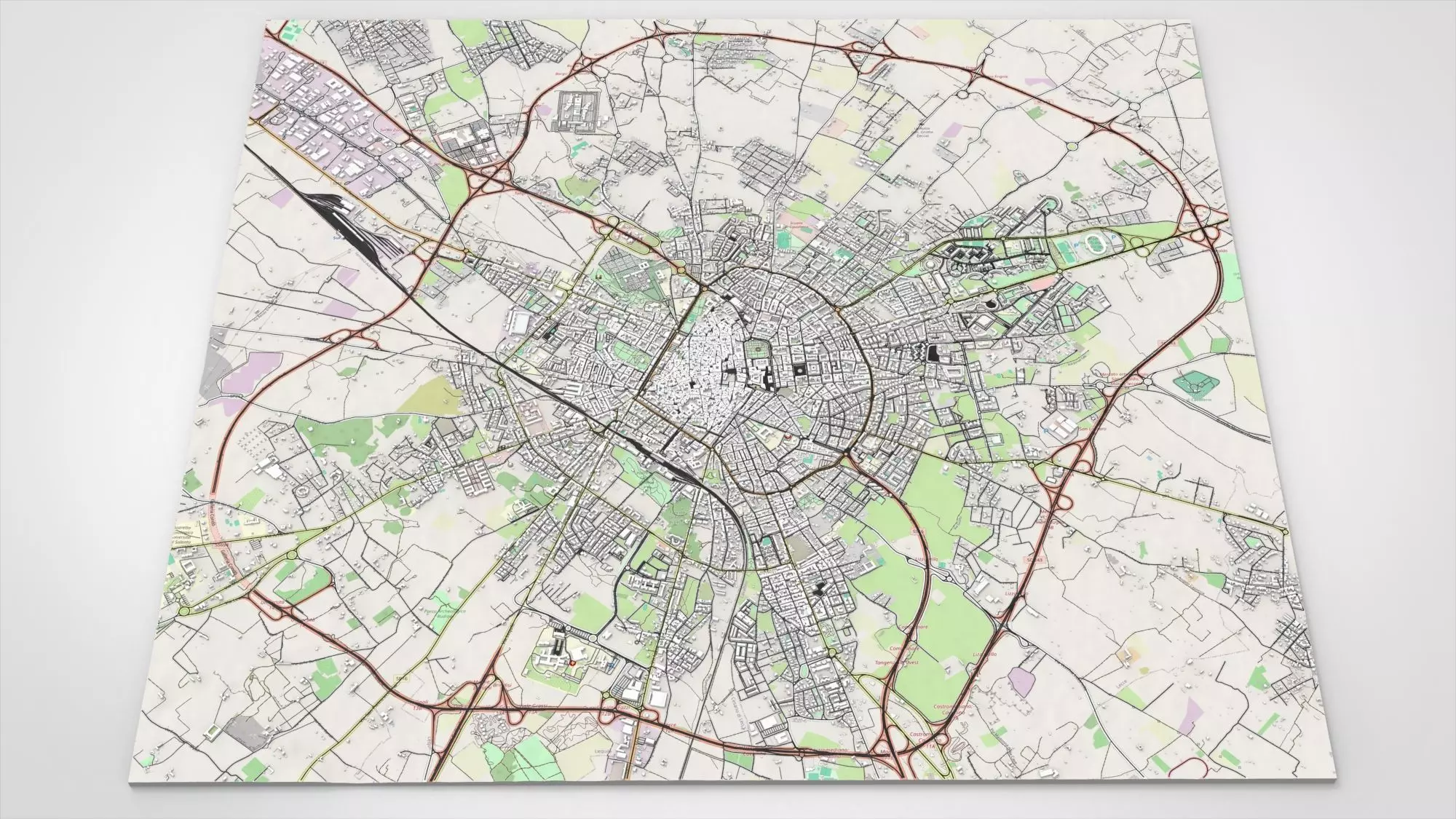 Cityscape Lecce Italy 3D model_2