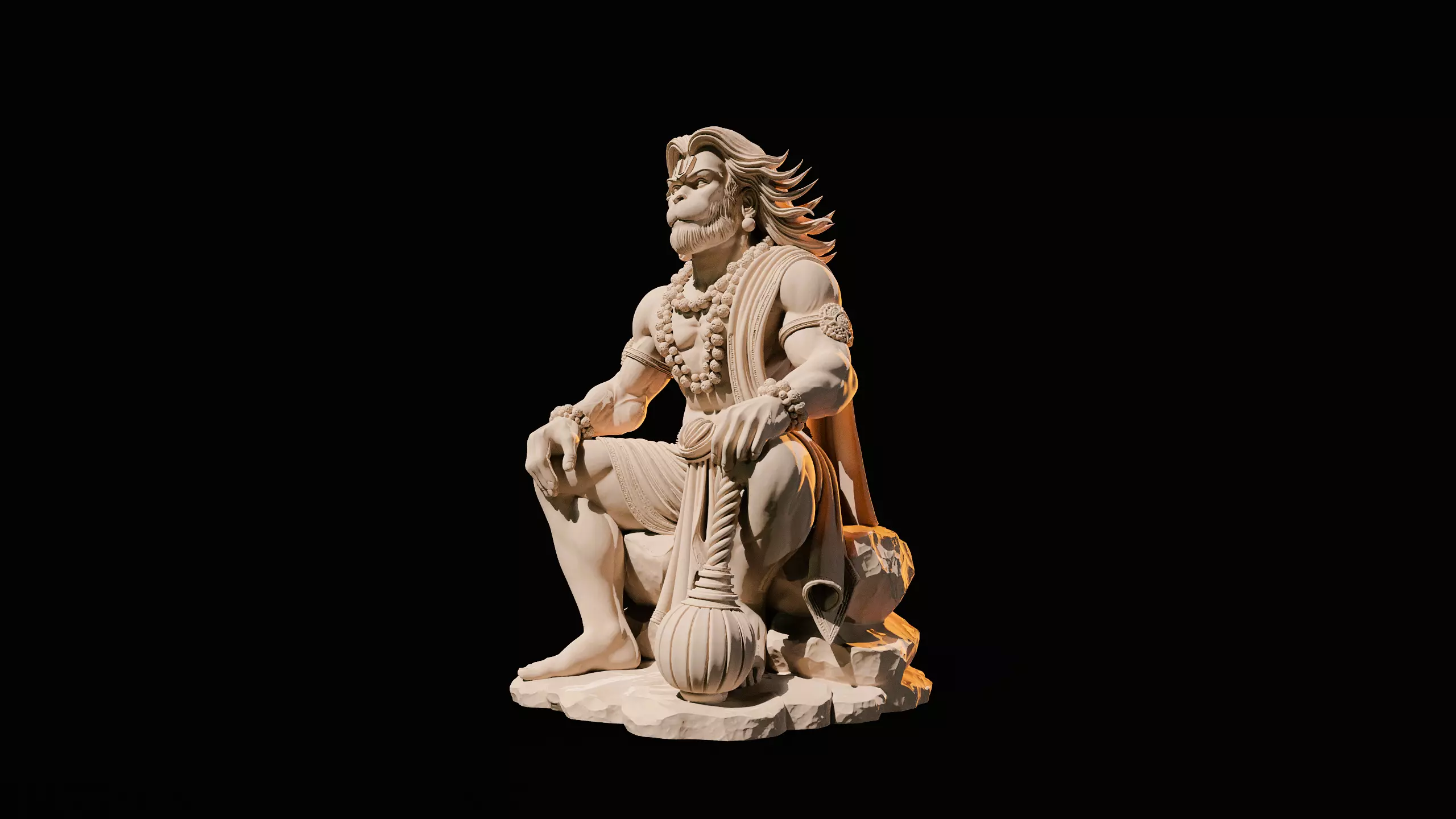 Lord Hanuman Ultra Detailed Premium 3D Printable Resin Model STL 3D print model_3