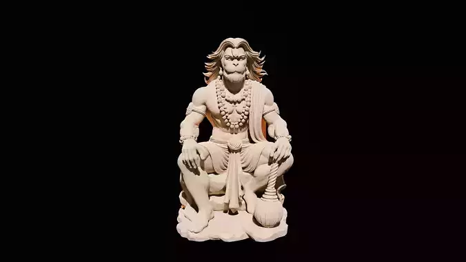 Lord Hanuman Ultra Detailed Premium 3D Printable Resin Model STL 3D print model