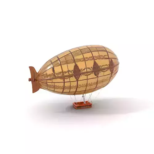 Vintage Airship model pack Low-poly 3D model