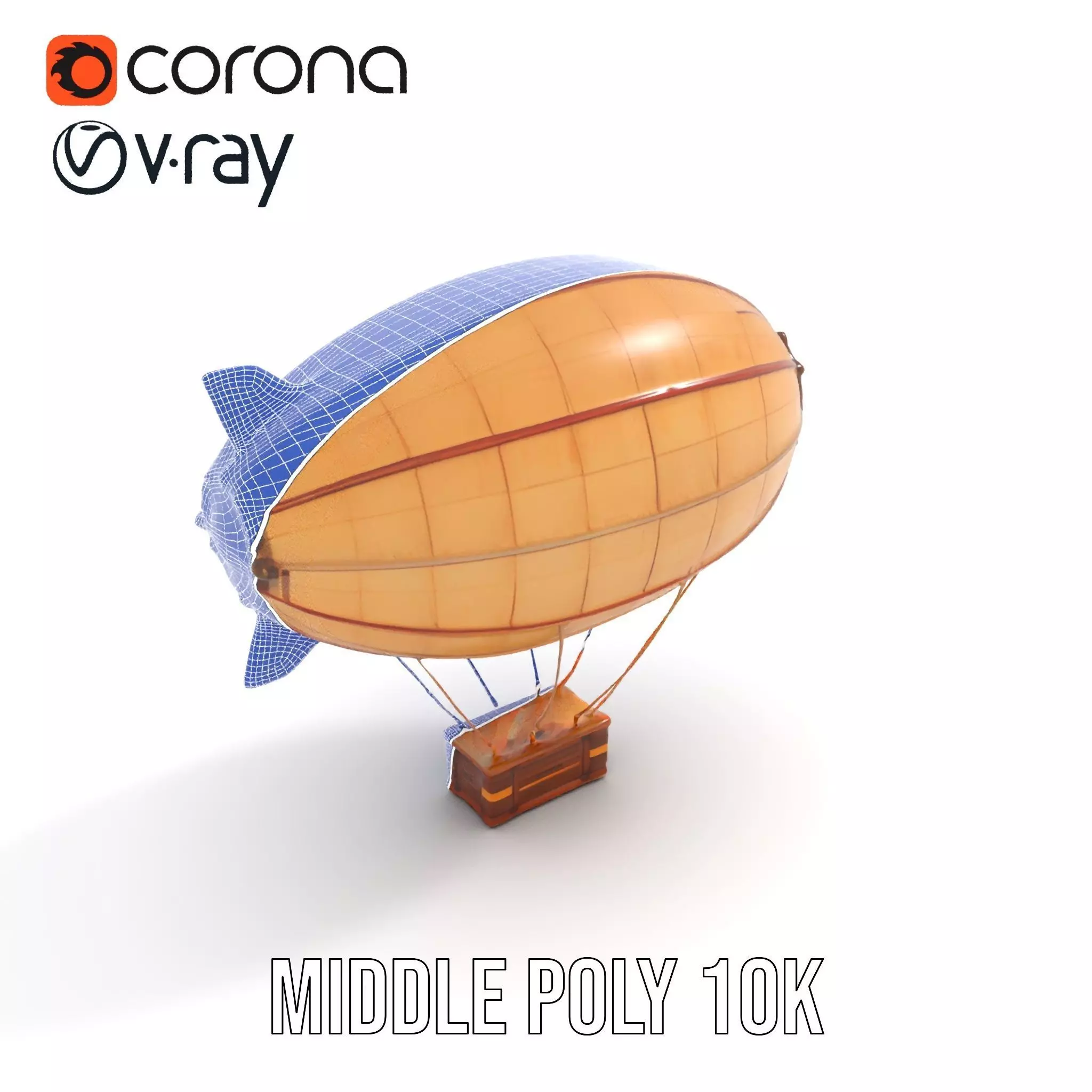 Vintage Airship model pack Low-poly 3D model_21