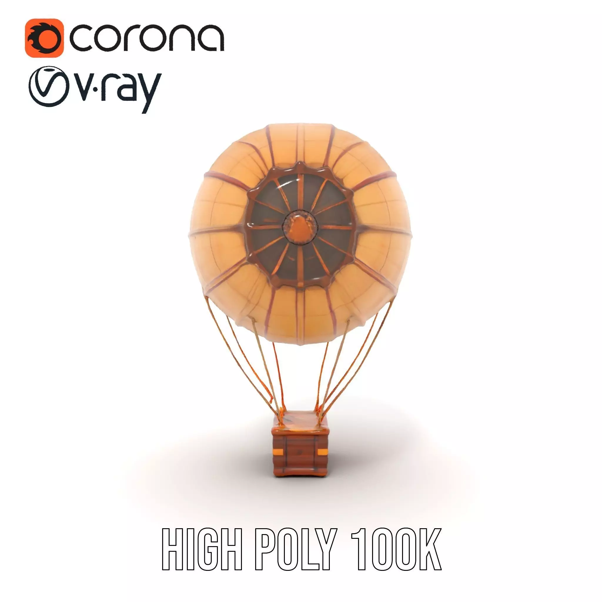 Vintage Airship model pack Low-poly 3D model_33