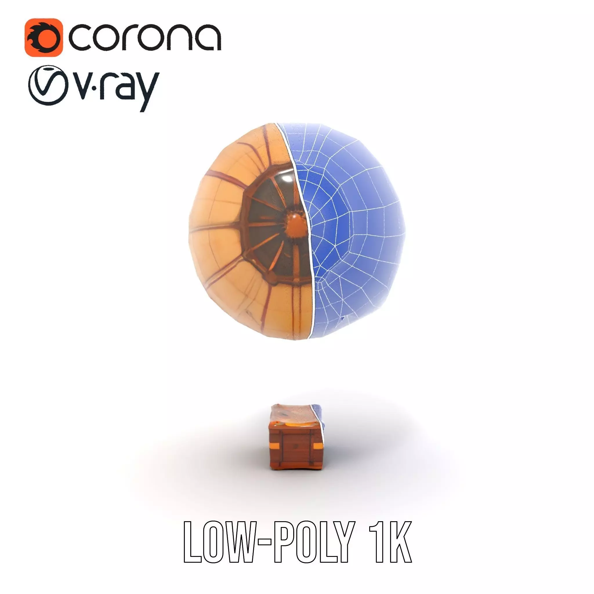 Vintage Airship model pack Low-poly 3D model_31