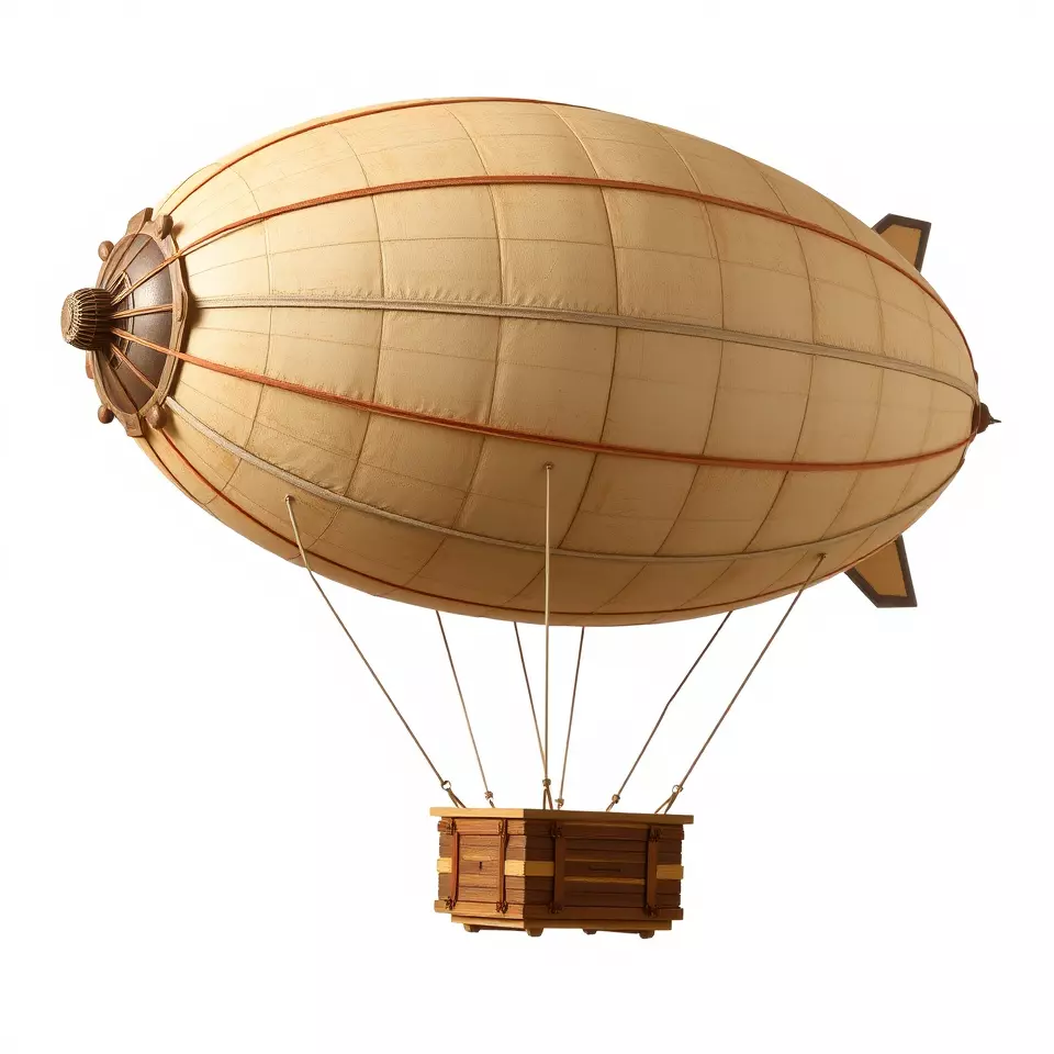 Vintage Airship model pack Low-poly 3D model_2