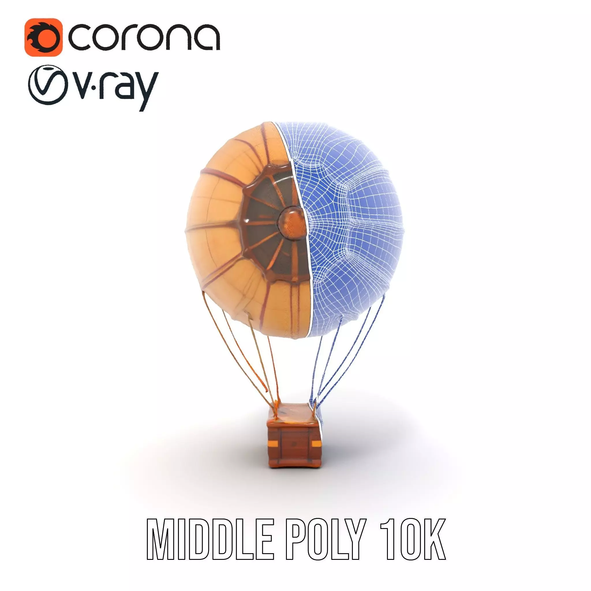 Vintage Airship model pack Low-poly 3D model_30