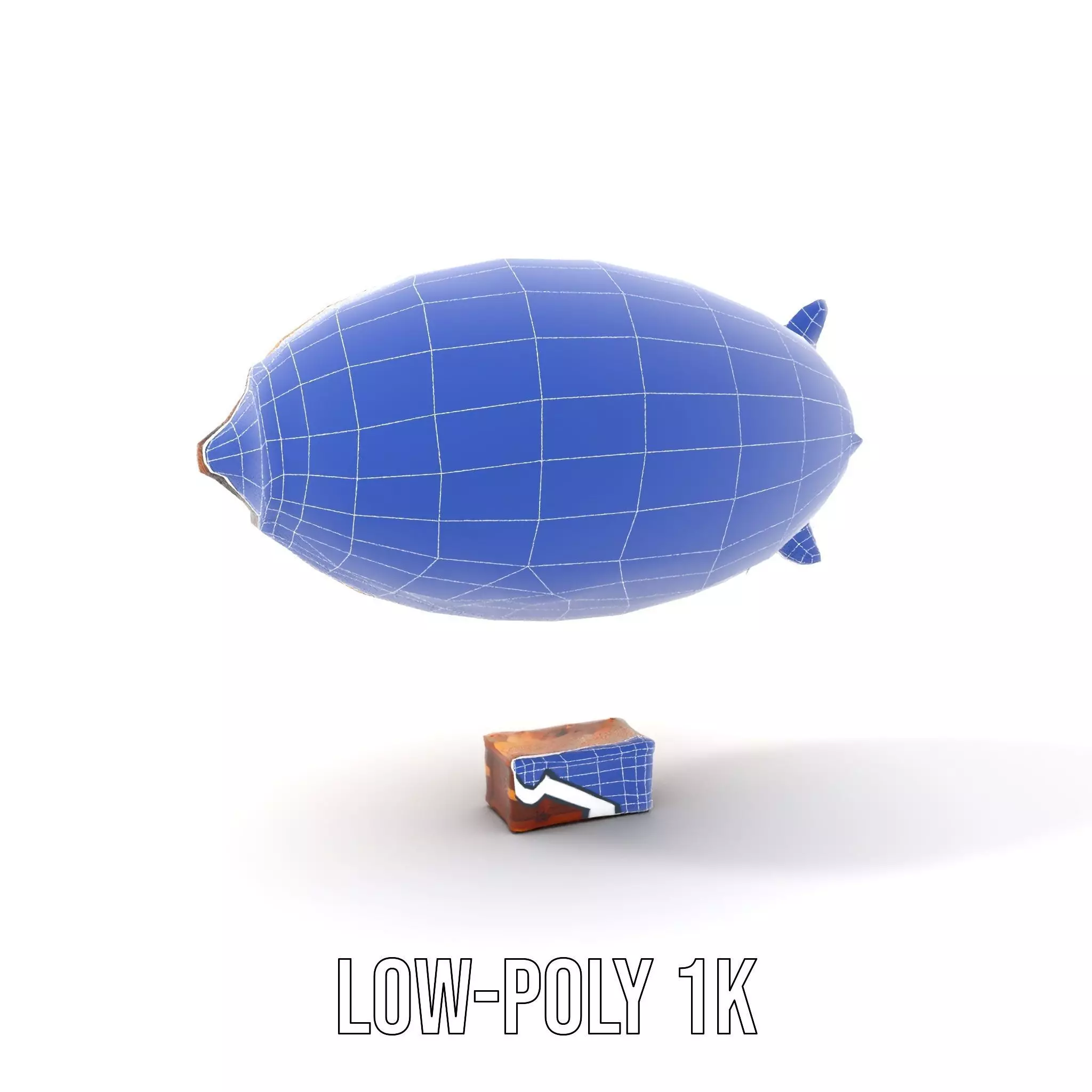 Vintage Airship model pack Low-poly 3D model_9