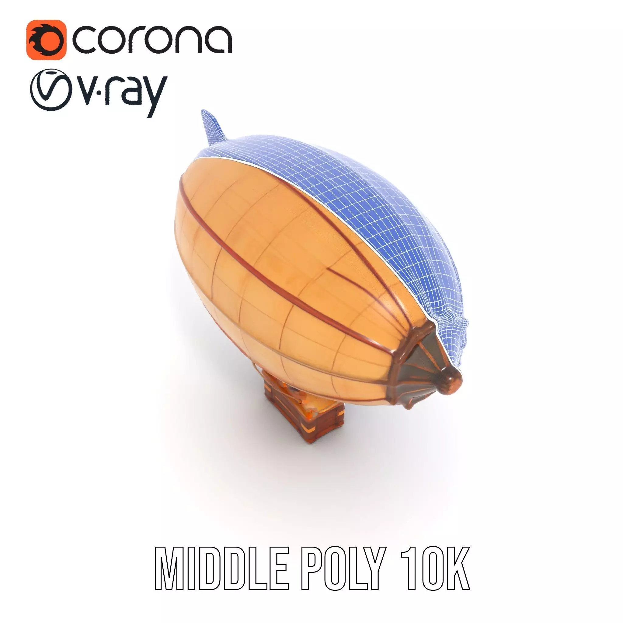 Vintage Airship model pack Low-poly 3D model_27