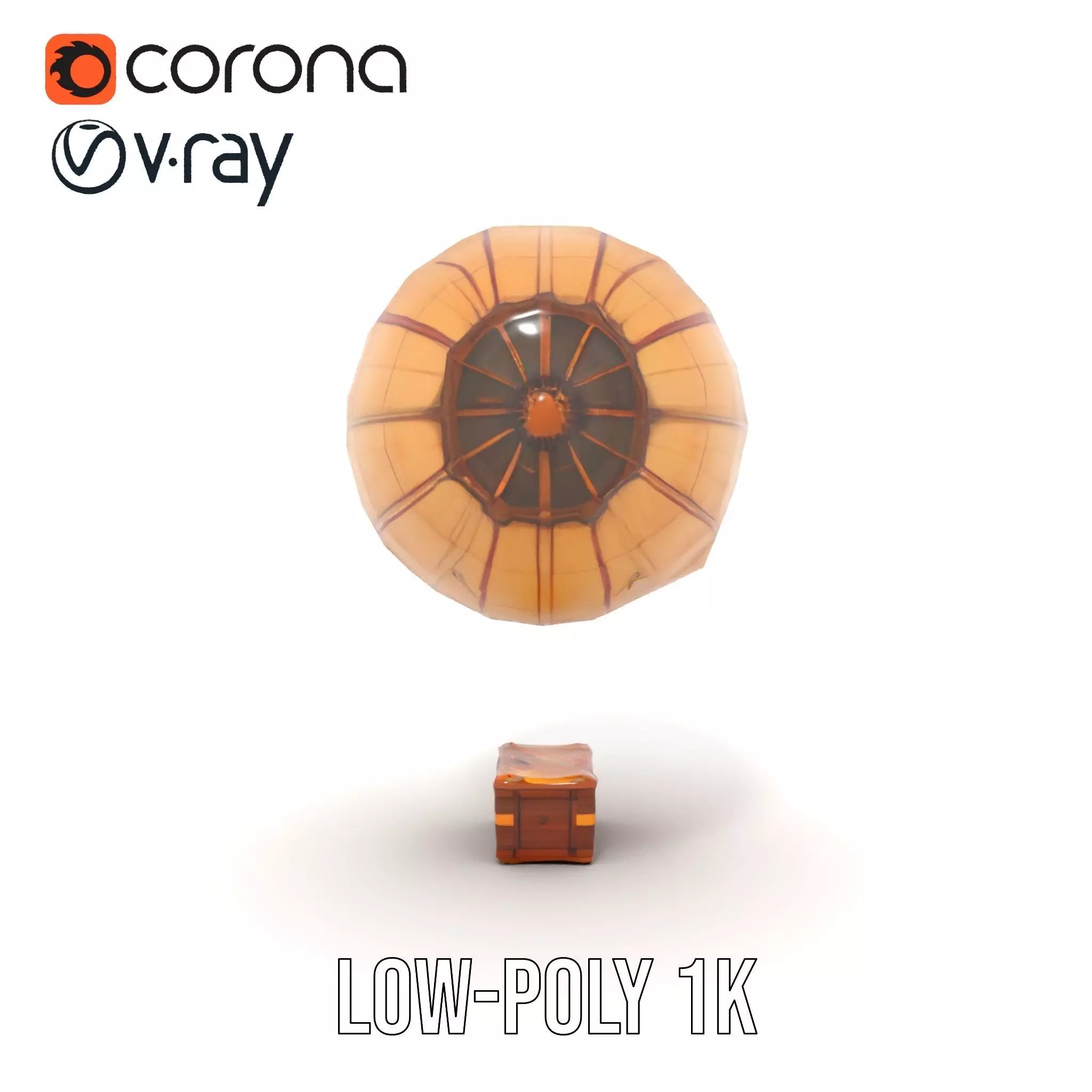 Vintage Airship model pack Low-poly 3D model_25