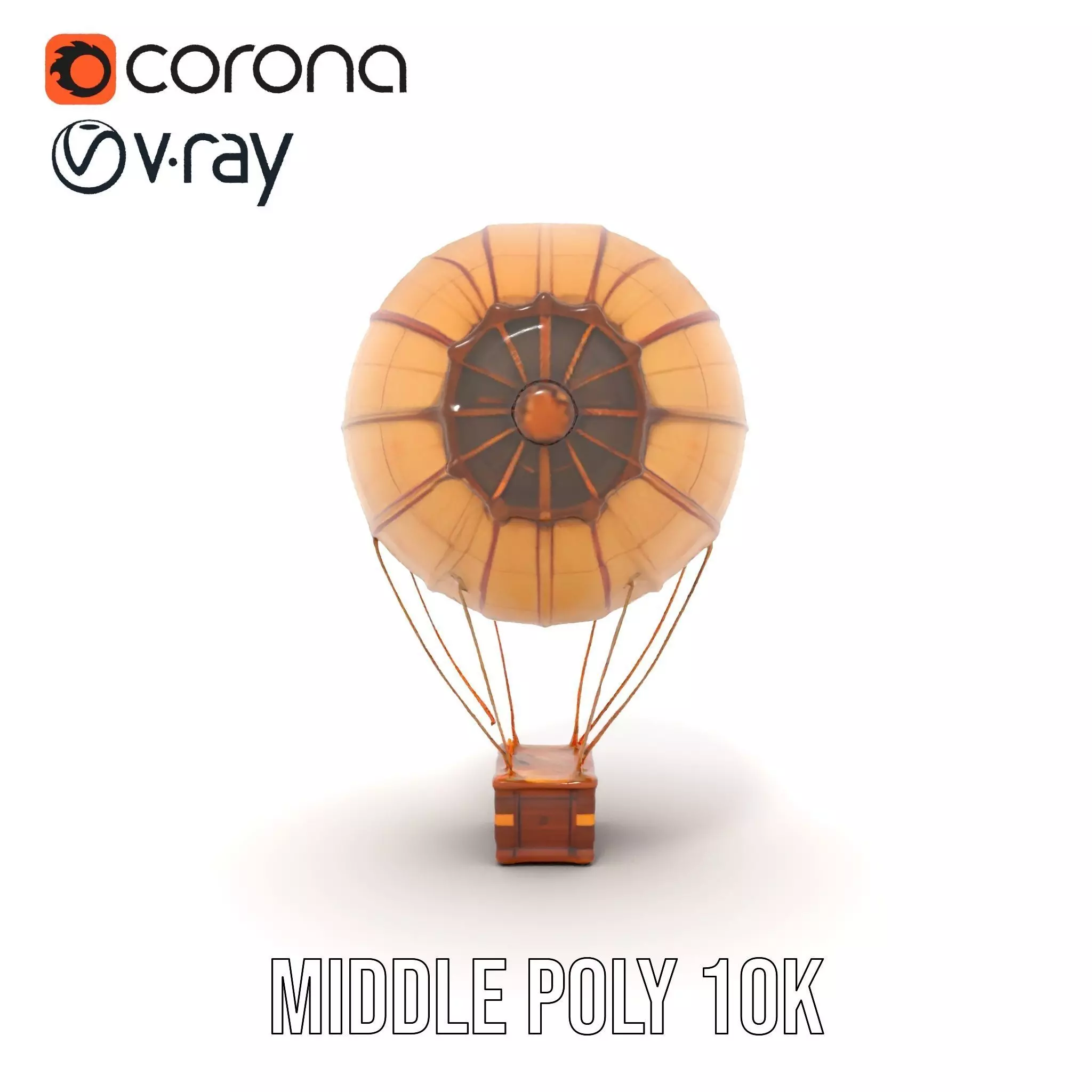 Vintage Airship model pack Low-poly 3D model_6