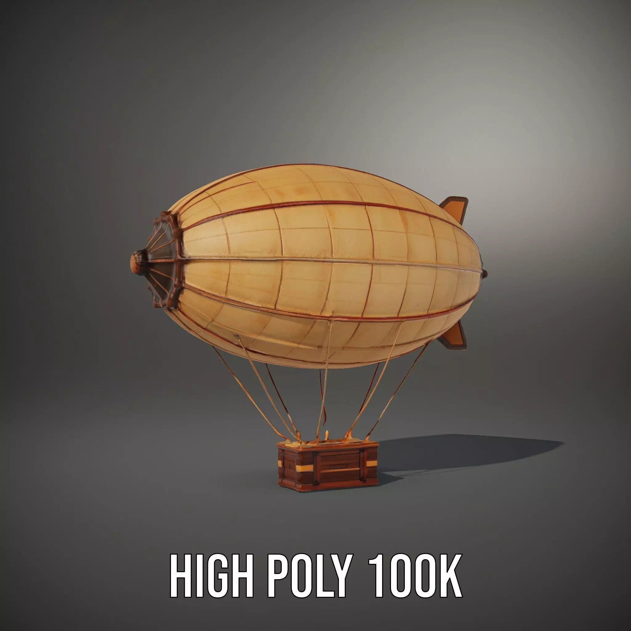 Vintage Airship model pack Low-poly 3D model_8