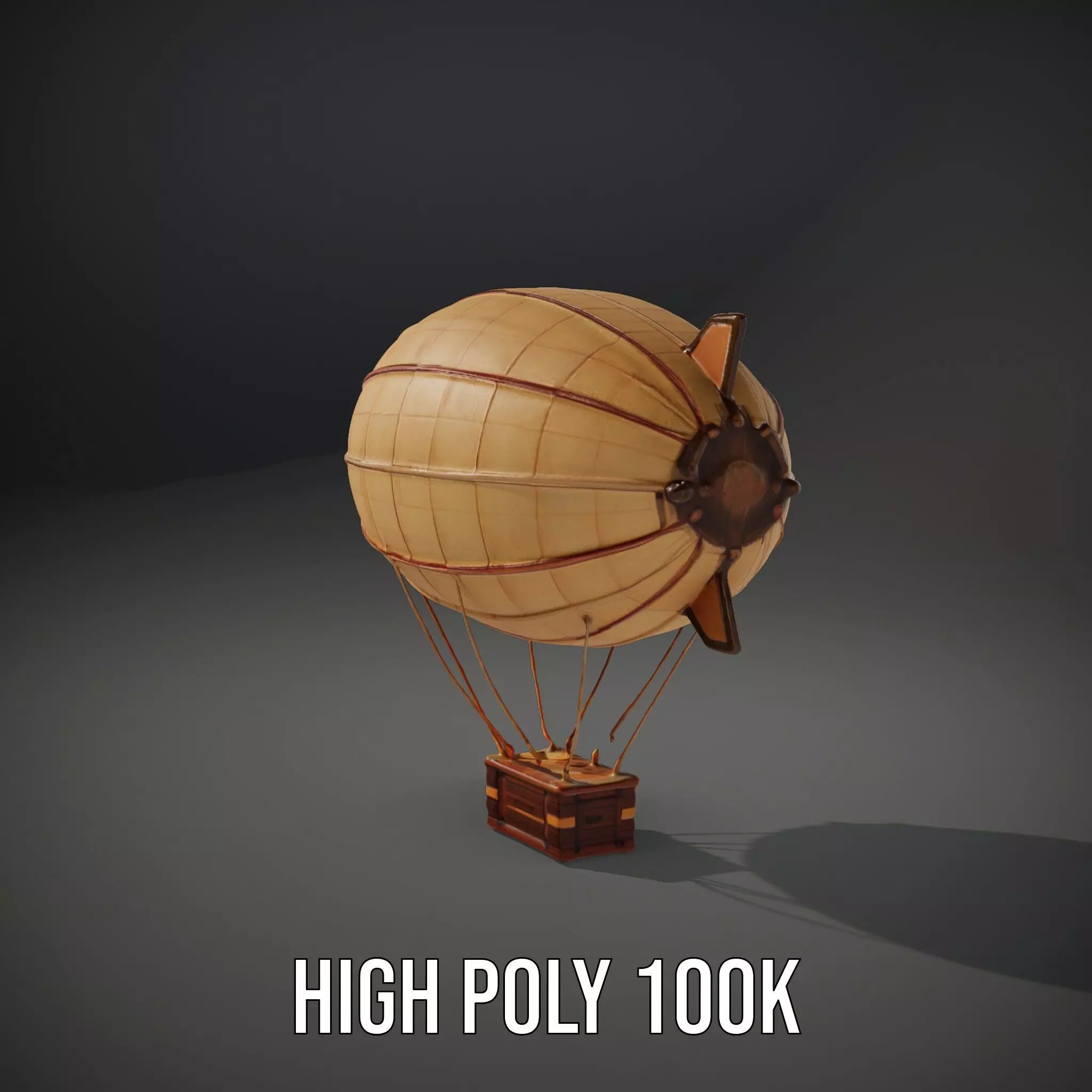 Vintage Airship model pack Low-poly 3D model_10