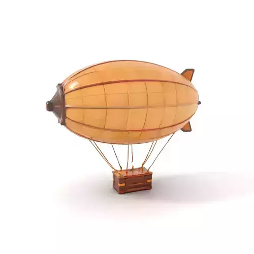 Vintage Airship model pack Low-poly 3D model