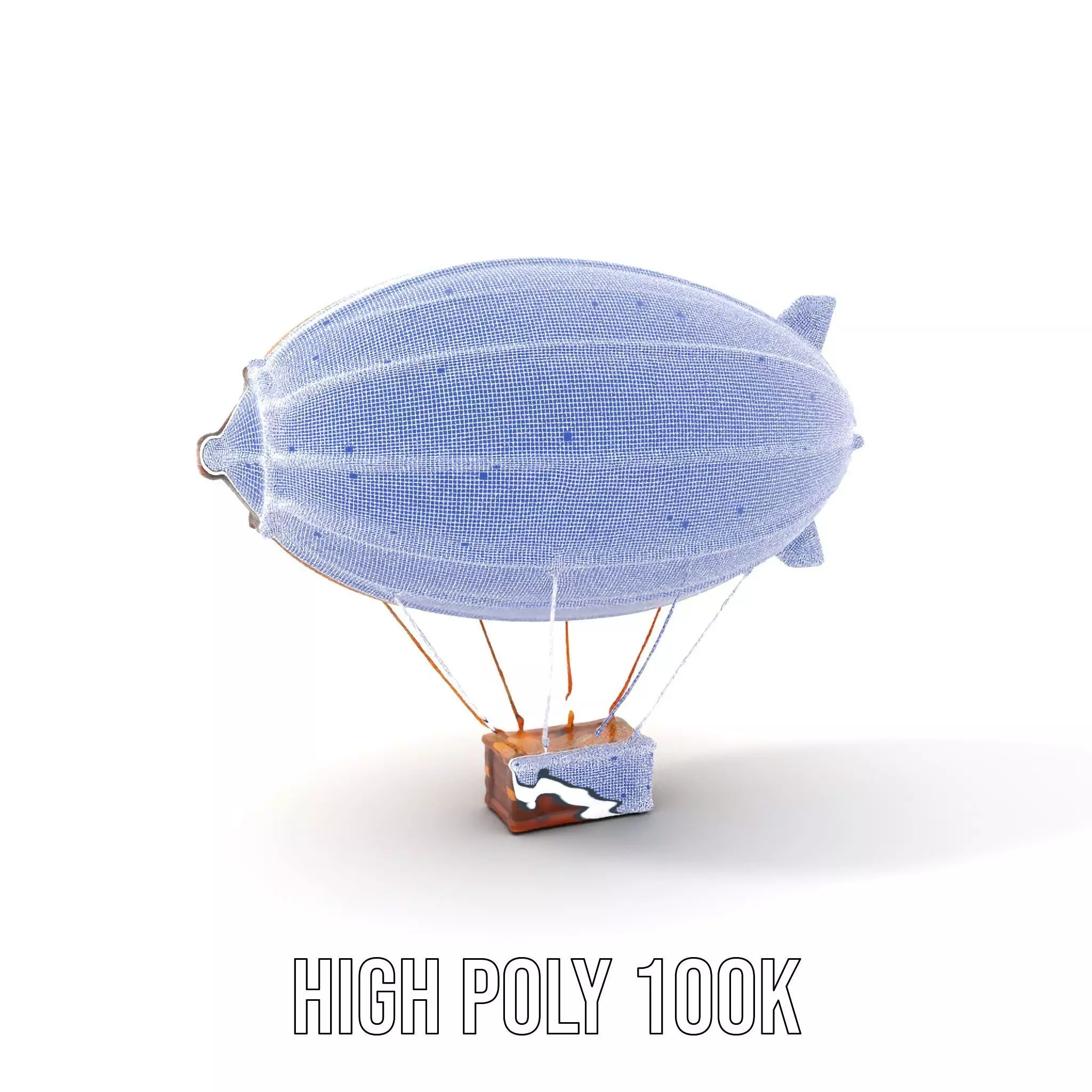 Vintage Airship model pack Low-poly 3D model_4