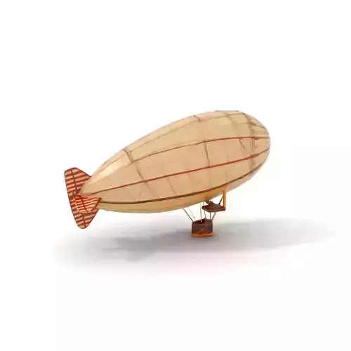 Vintage Zeppelin Airship model pack Low-poly 3D model