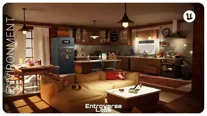 Stylized New York Apartment Modular NYC Unreal Engine
