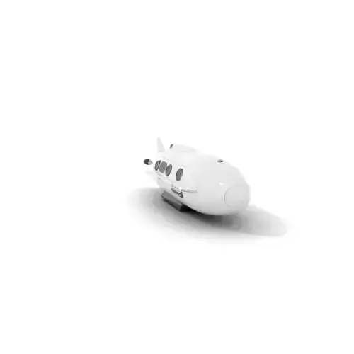 Sleek White Submarine model pack Low-poly 3D model