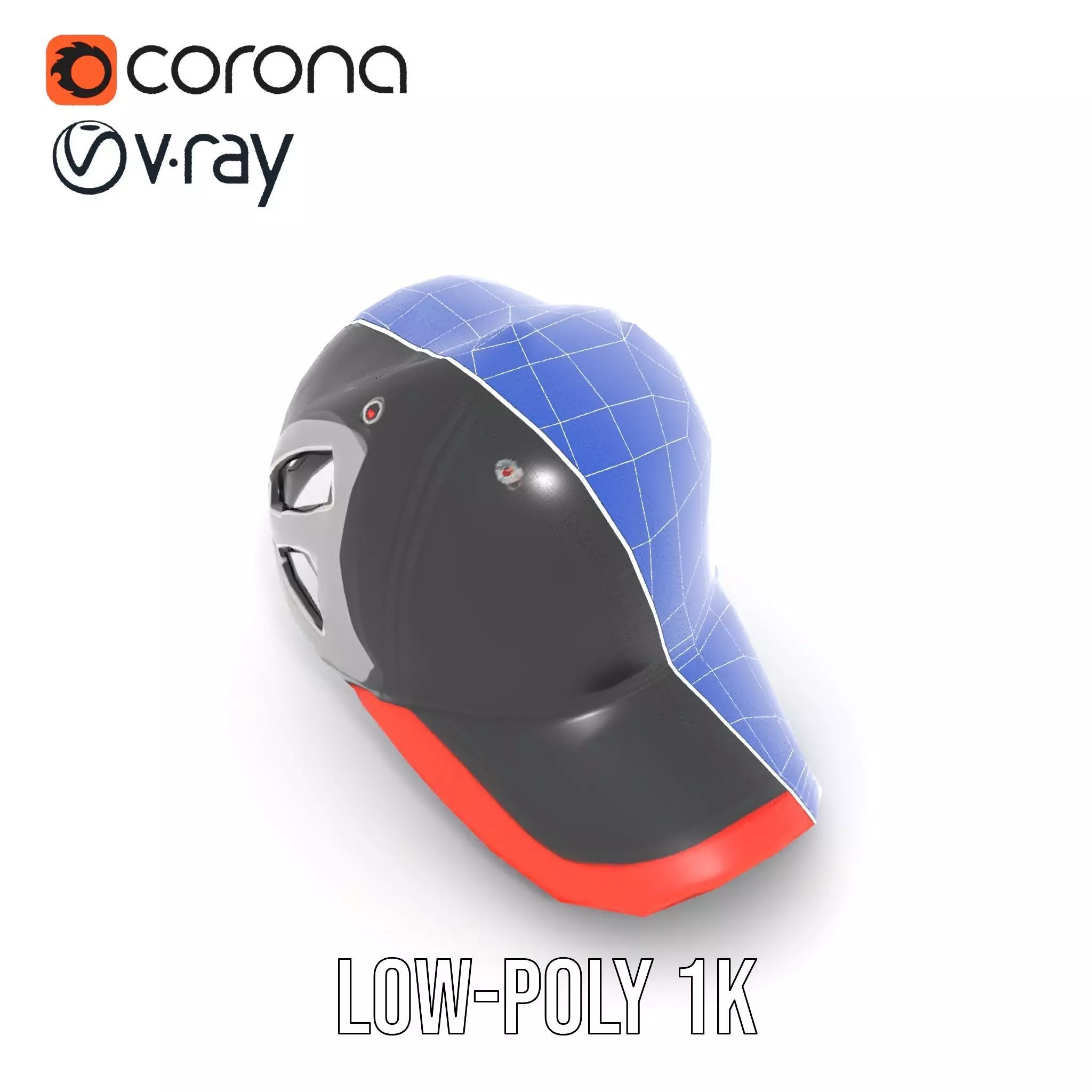 Sporty Hybrid Cap model pack Low-poly 3D model_14