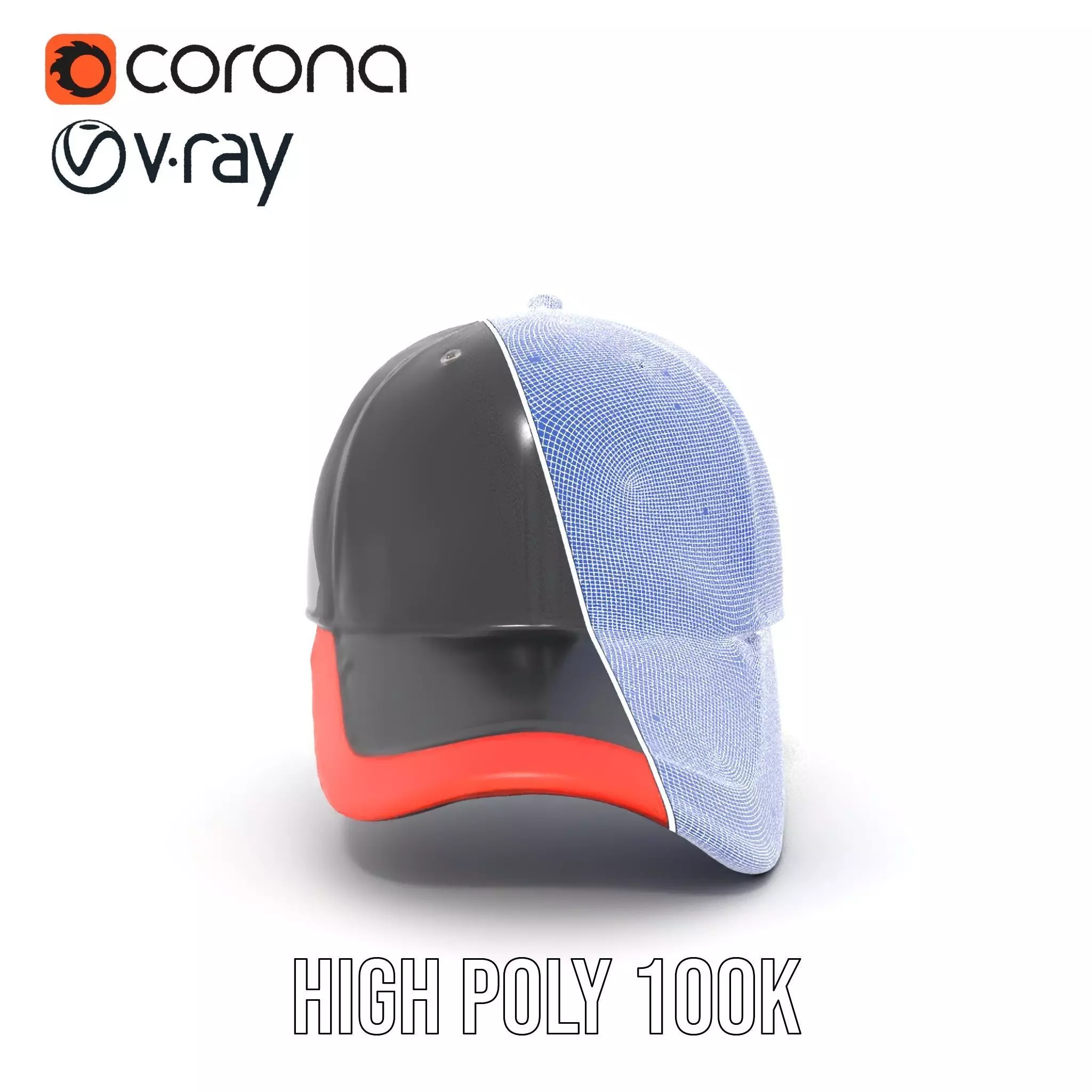 Sporty Hybrid Cap model pack Low-poly 3D model_32