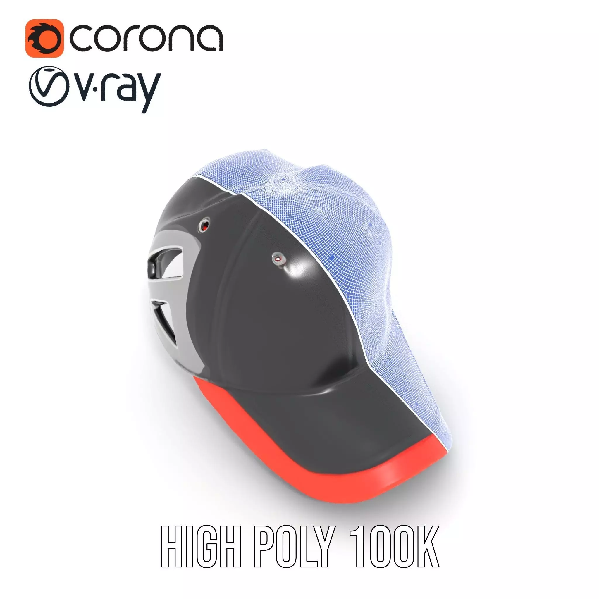 Sporty Hybrid Cap model pack Low-poly 3D model_33