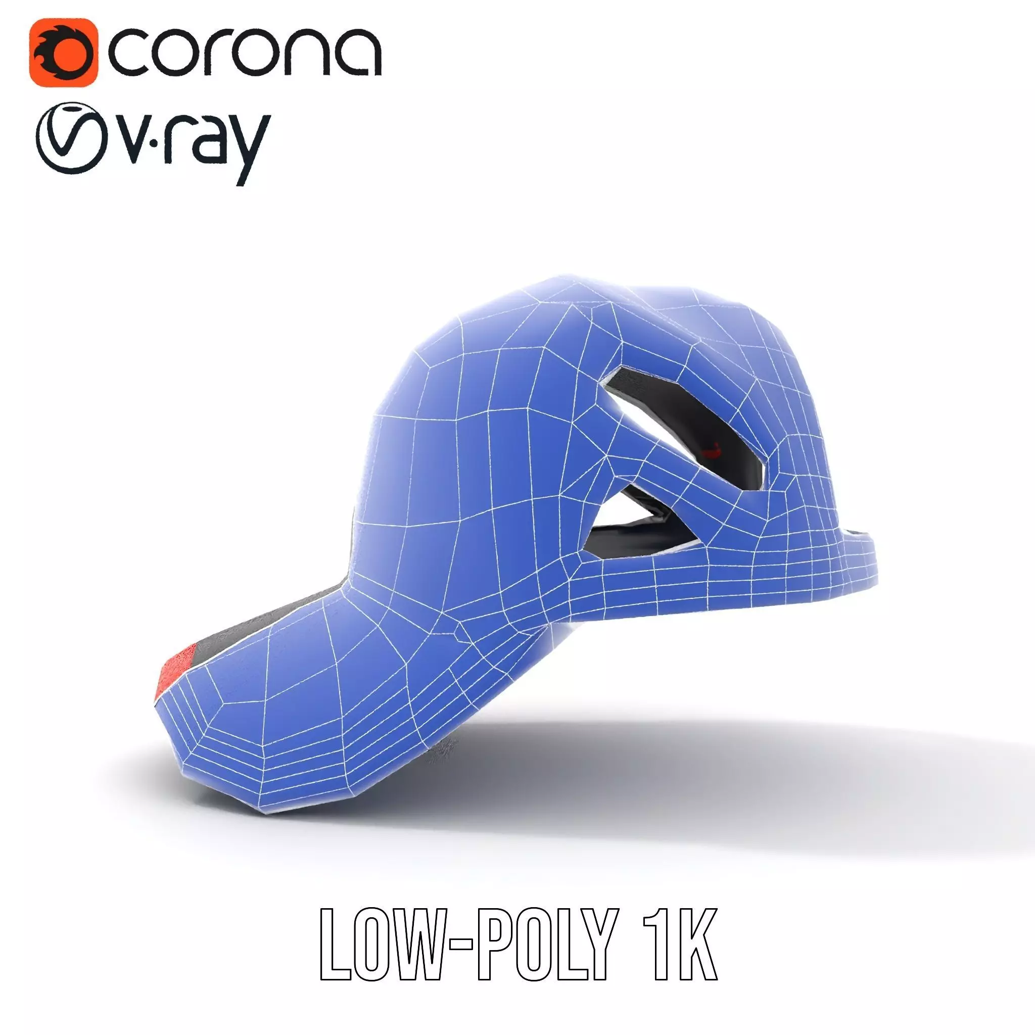 Sporty Hybrid Cap model pack Low-poly 3D model_9