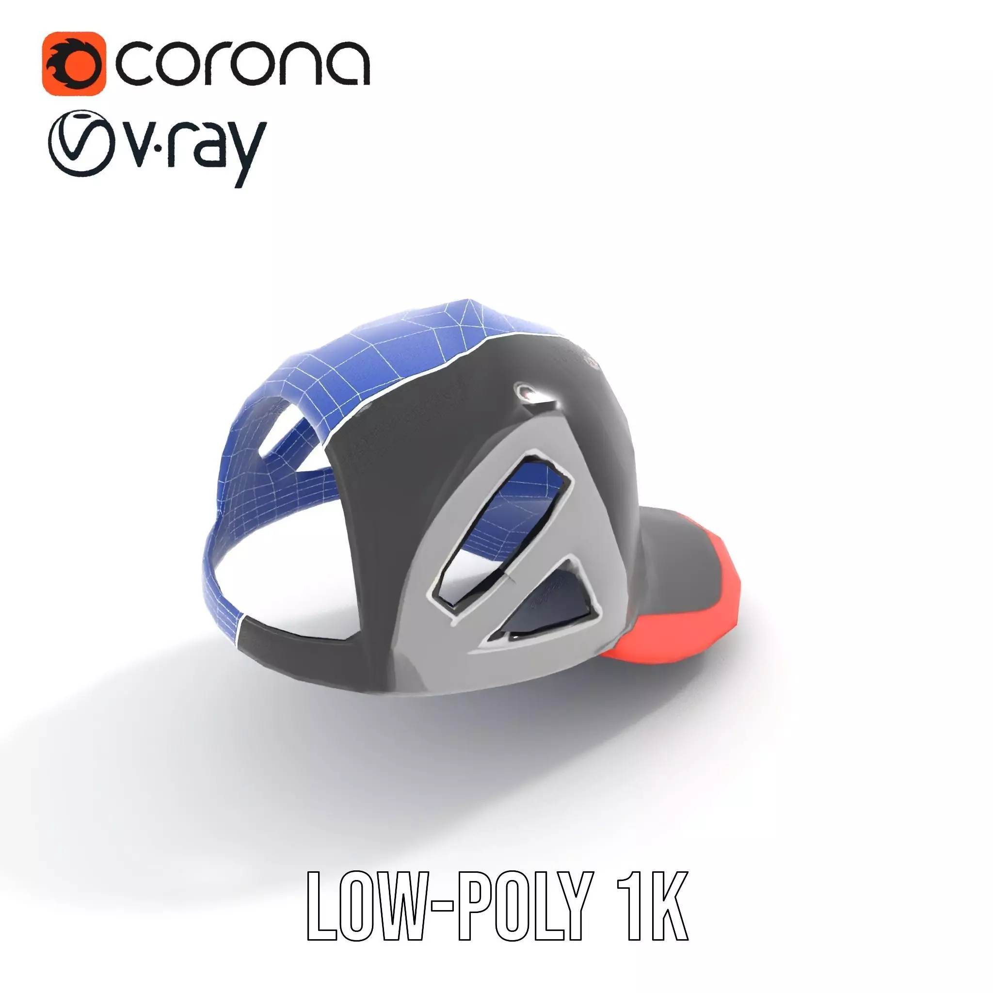 Sporty Hybrid Cap model pack Low-poly 3D model_30