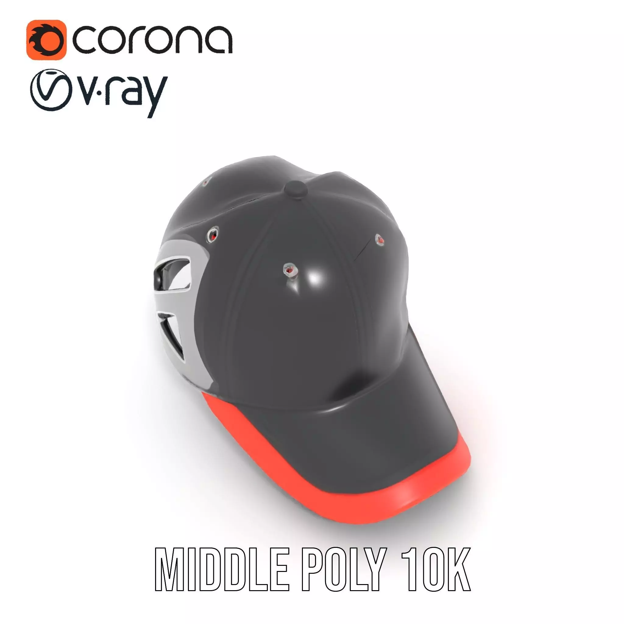 Sporty Hybrid Cap model pack Low-poly 3D model_5