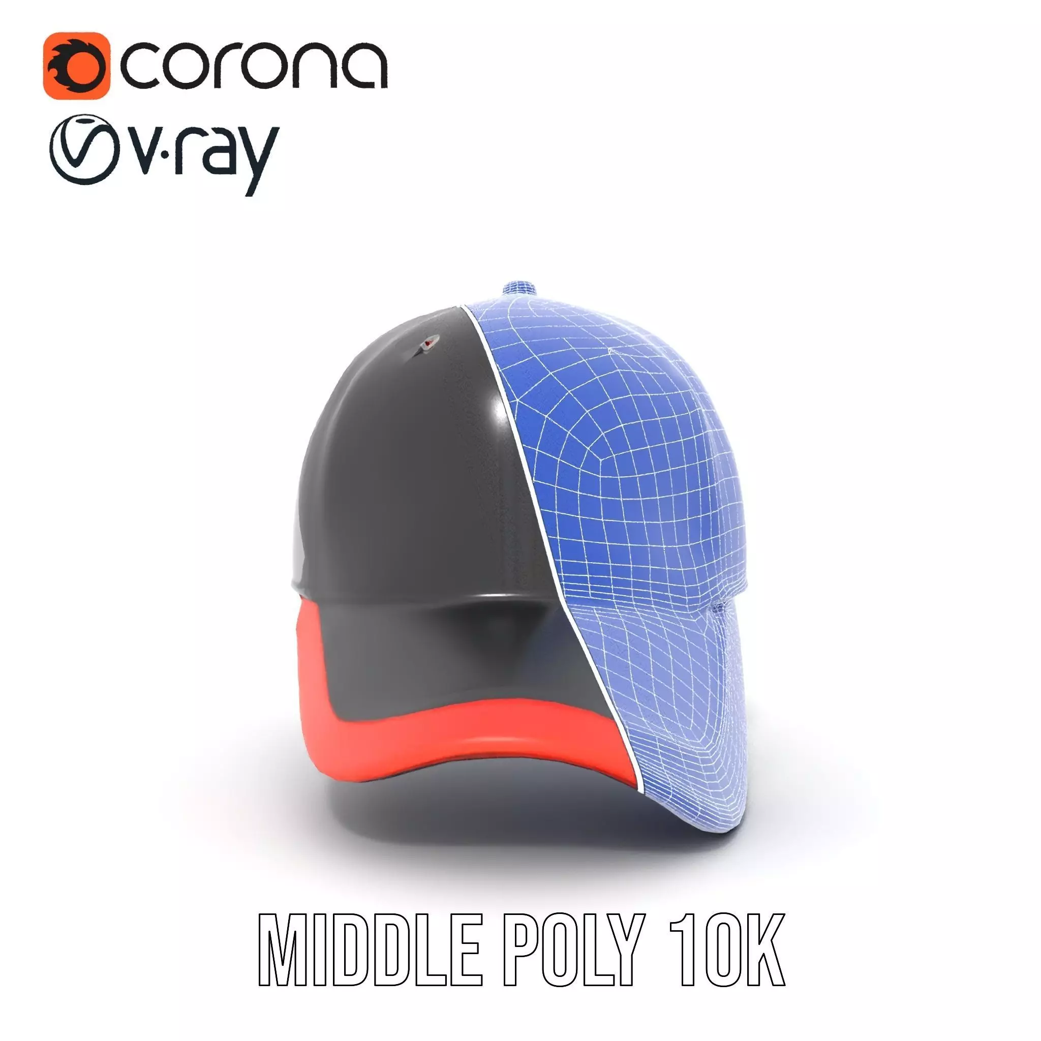 Sporty Hybrid Cap model pack Low-poly 3D model_27