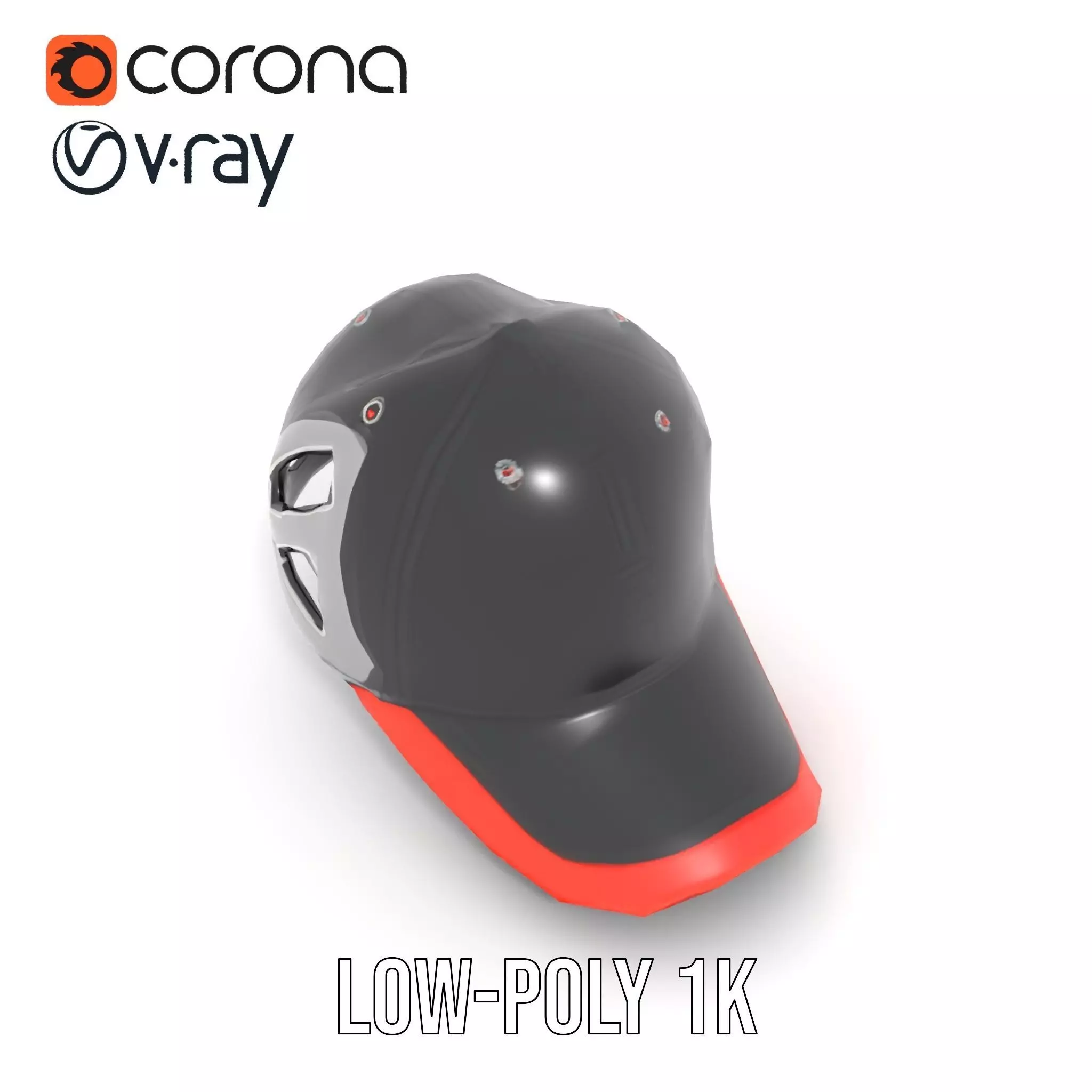 Sporty Hybrid Cap model pack Low-poly 3D model_12