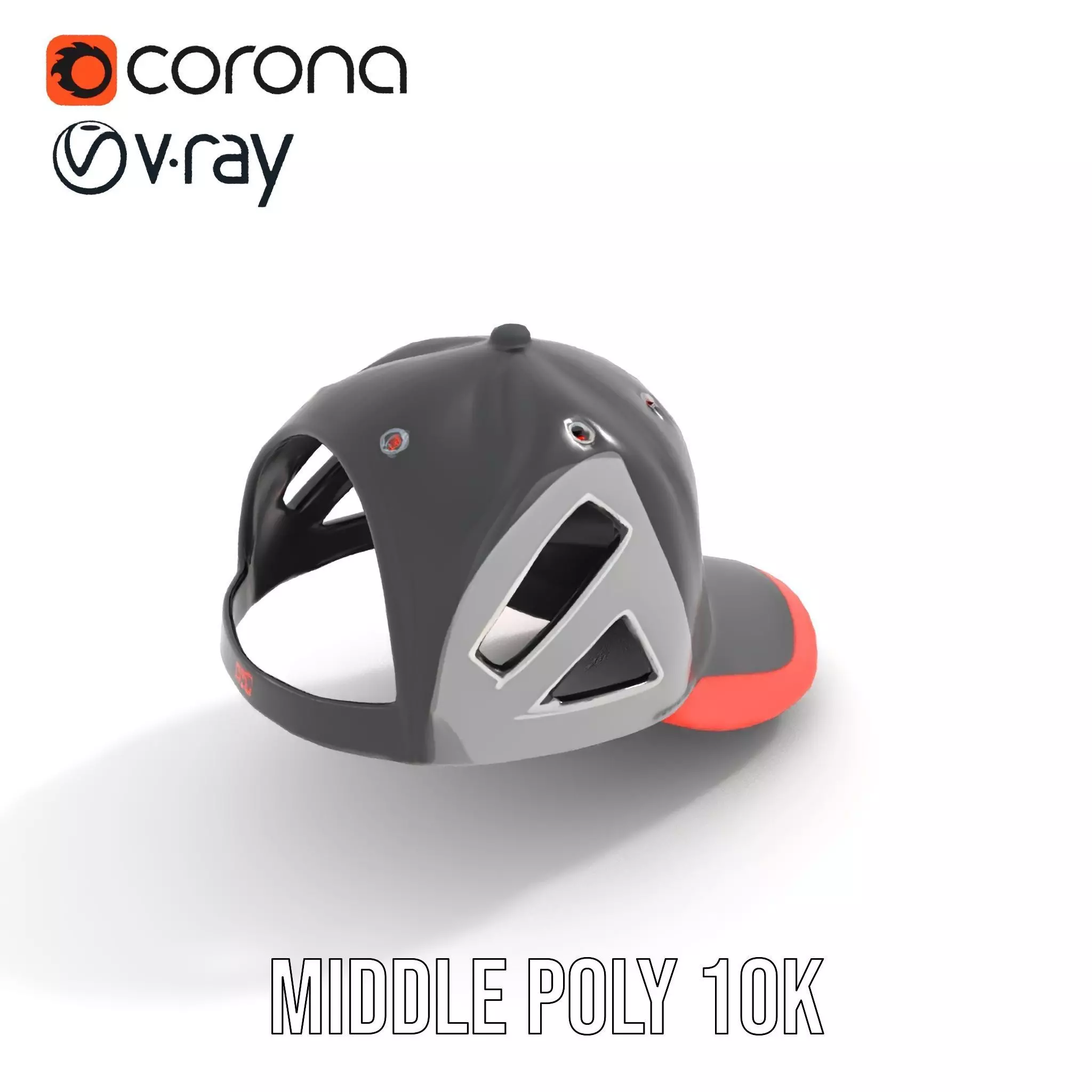 Sporty Hybrid Cap model pack Low-poly 3D model_11