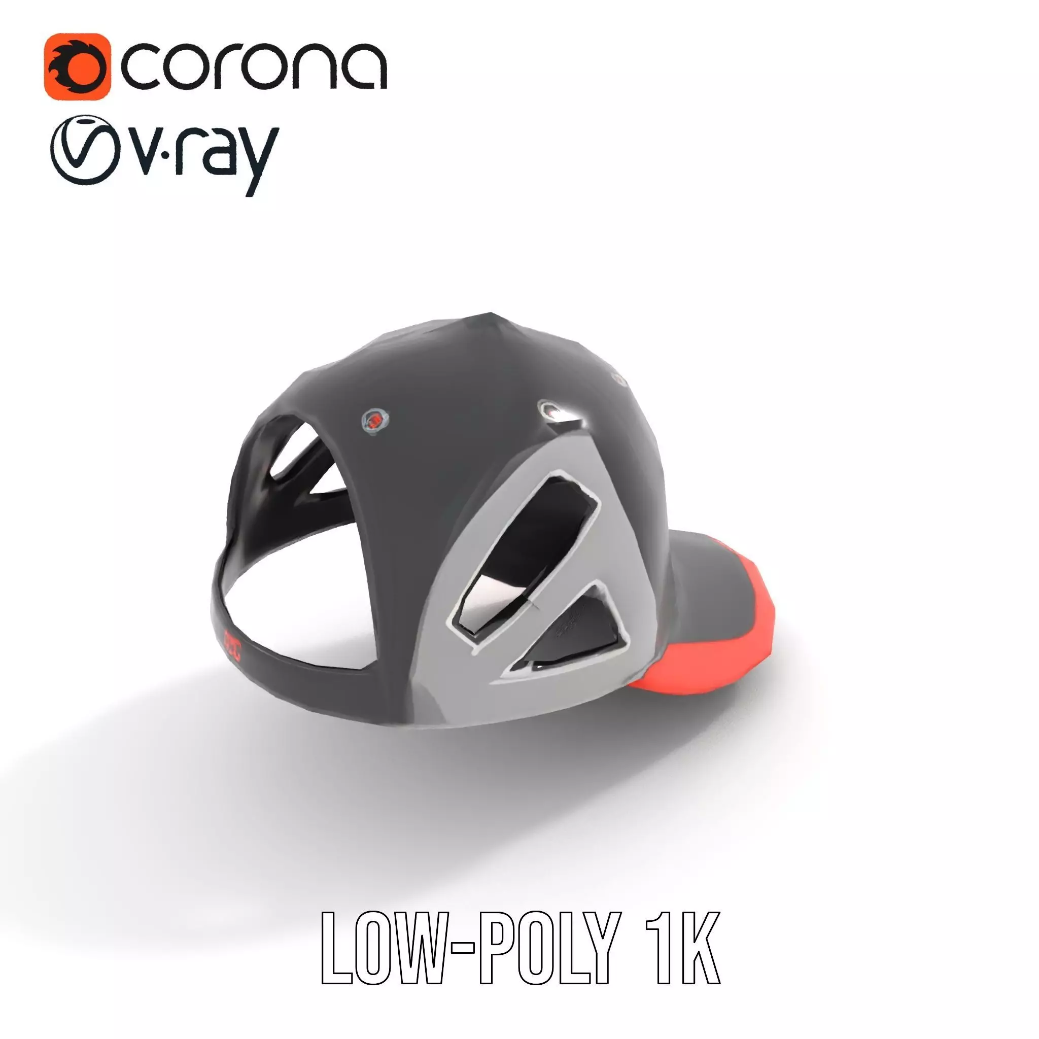 Sporty Hybrid Cap model pack Low-poly 3D model_23