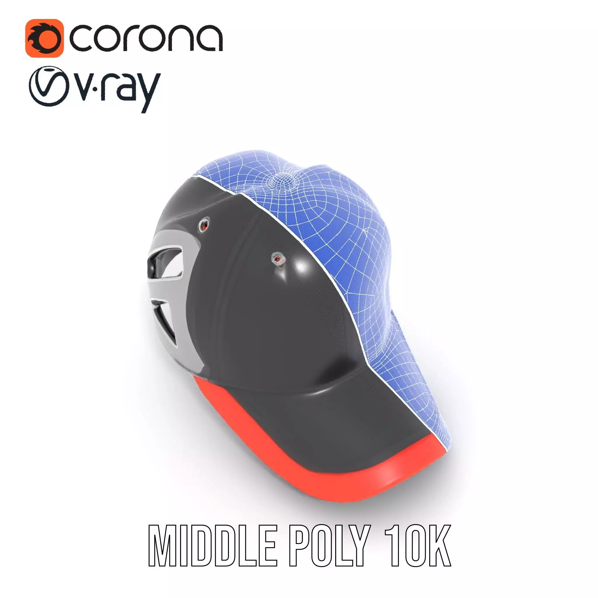 Sporty Hybrid Cap model pack Low-poly 3D model_24