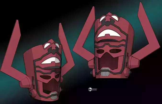 Galactus comic style helmet 3D print model