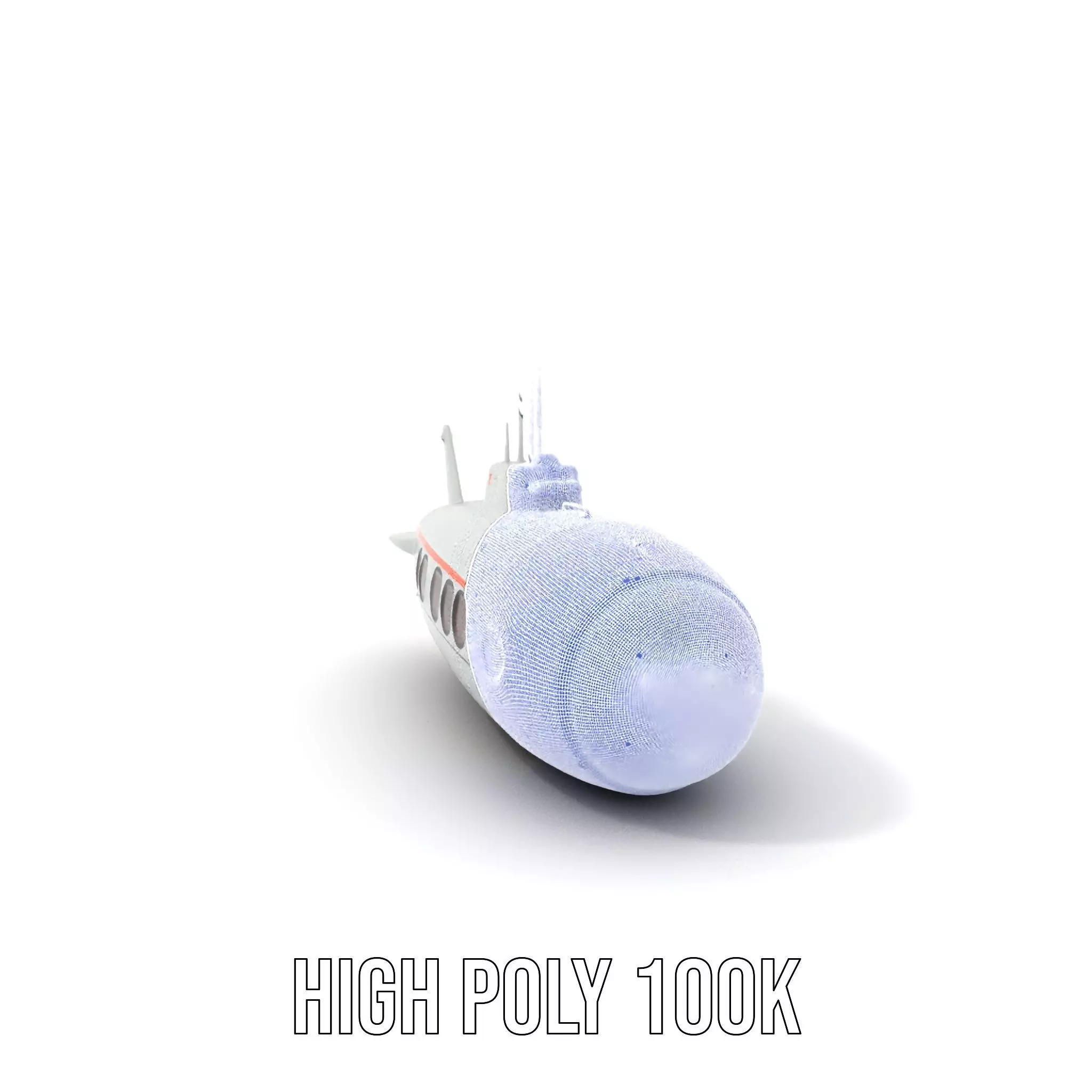 Futuristic Submarine model pack Low-poly 3D model_4