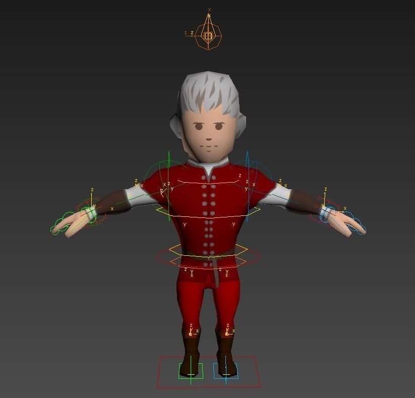 Medieval character nobleman 4 Low-poly 3D model_15