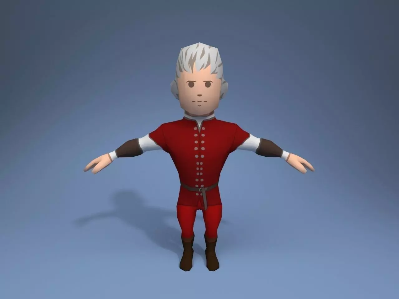 Medieval character nobleman 4 Low-poly 3D model_0