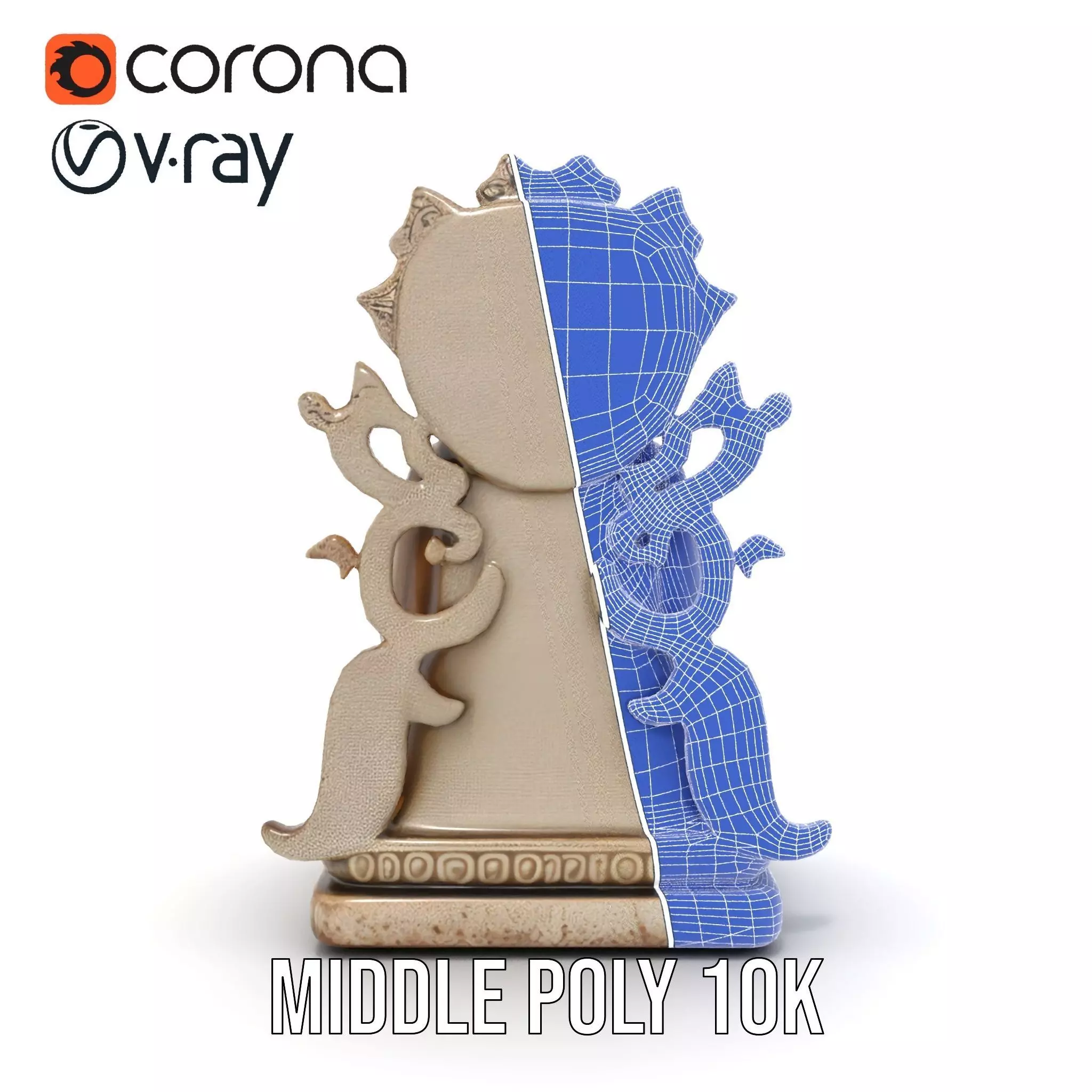 Serene Buddha Sculpture model pack Low-poly 3D model_29