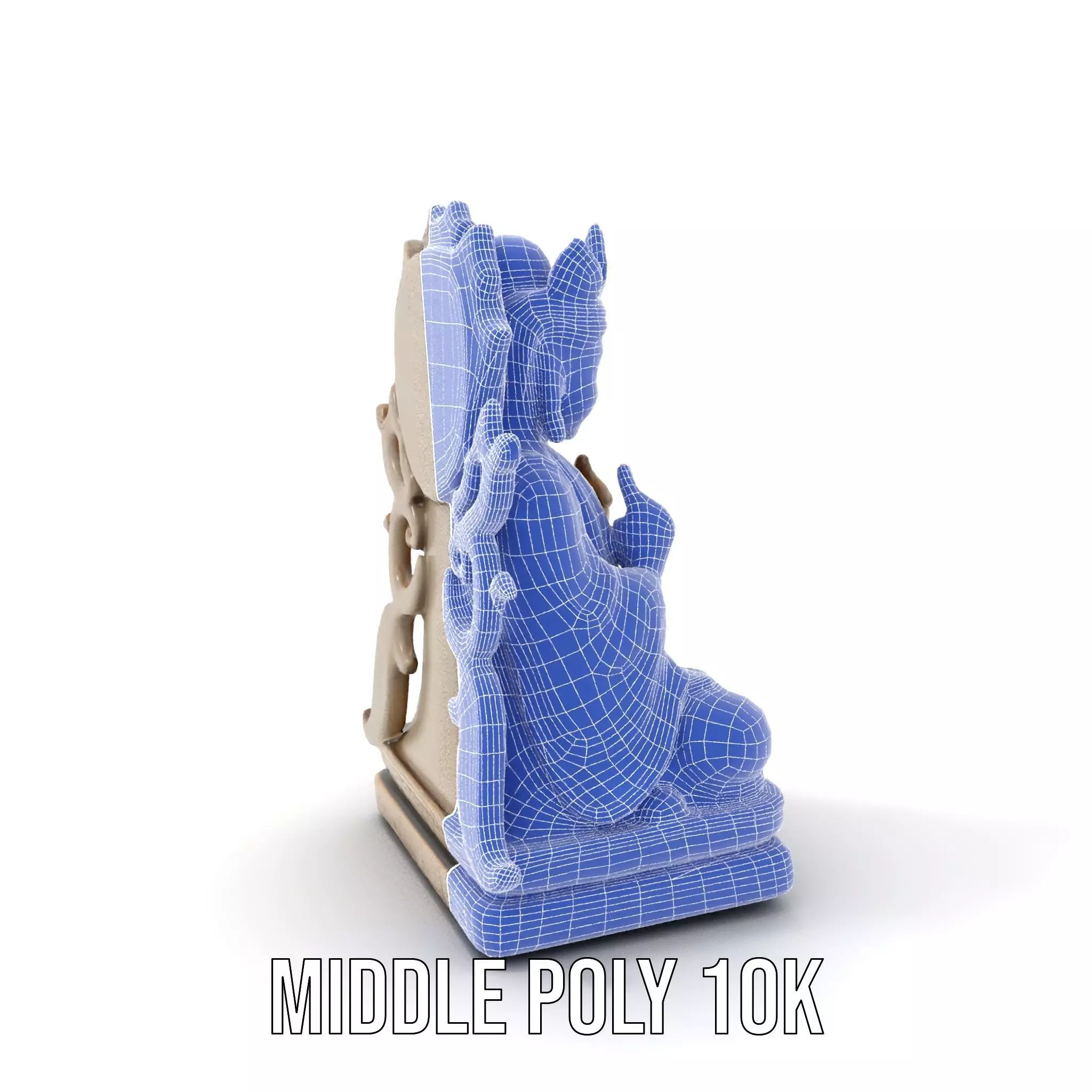 Serene Buddha Sculpture model pack Low-poly 3D model_19