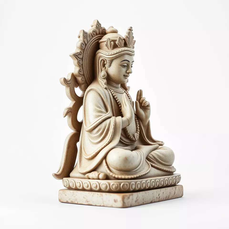 Serene Buddha Sculpture model pack Low-poly 3D model_2