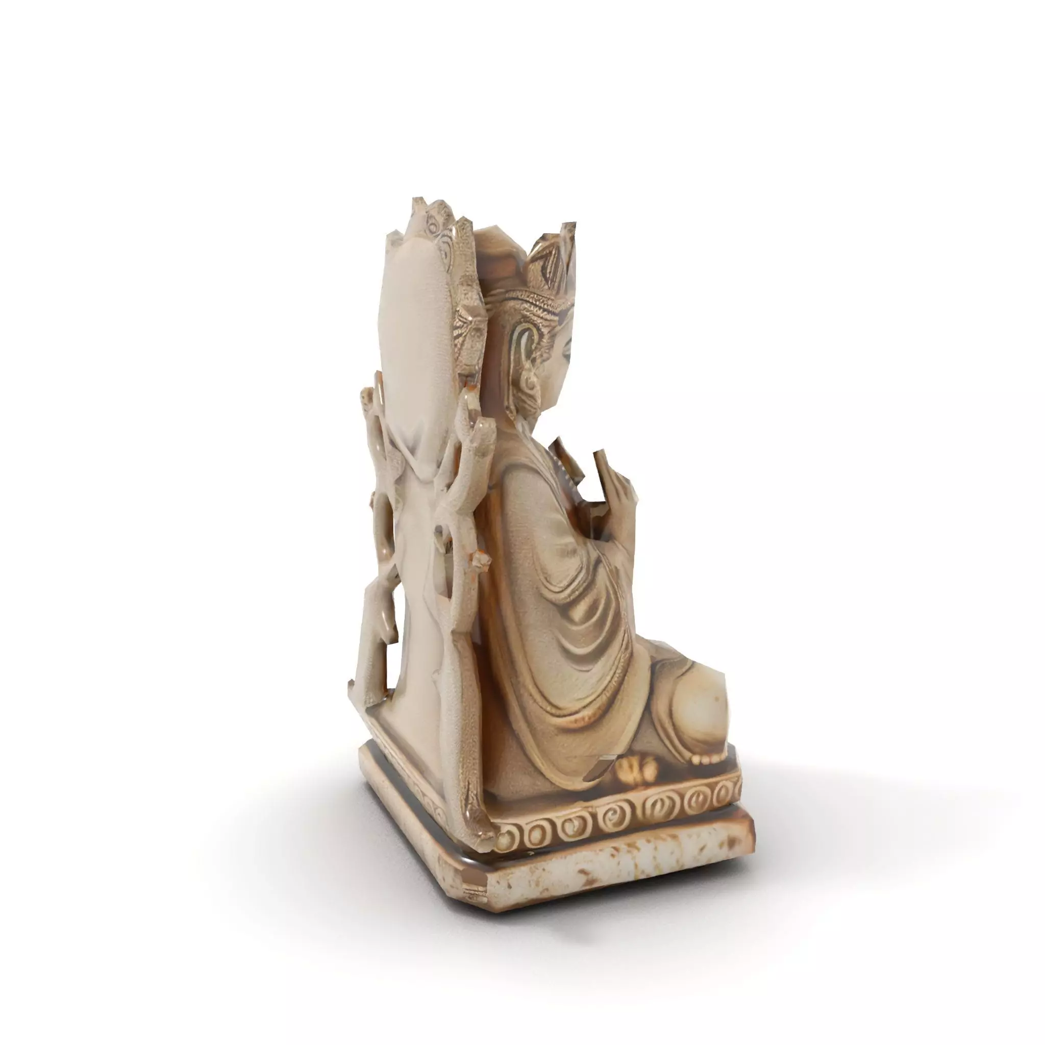 Serene Buddha Sculpture model pack Low-poly 3D model_14