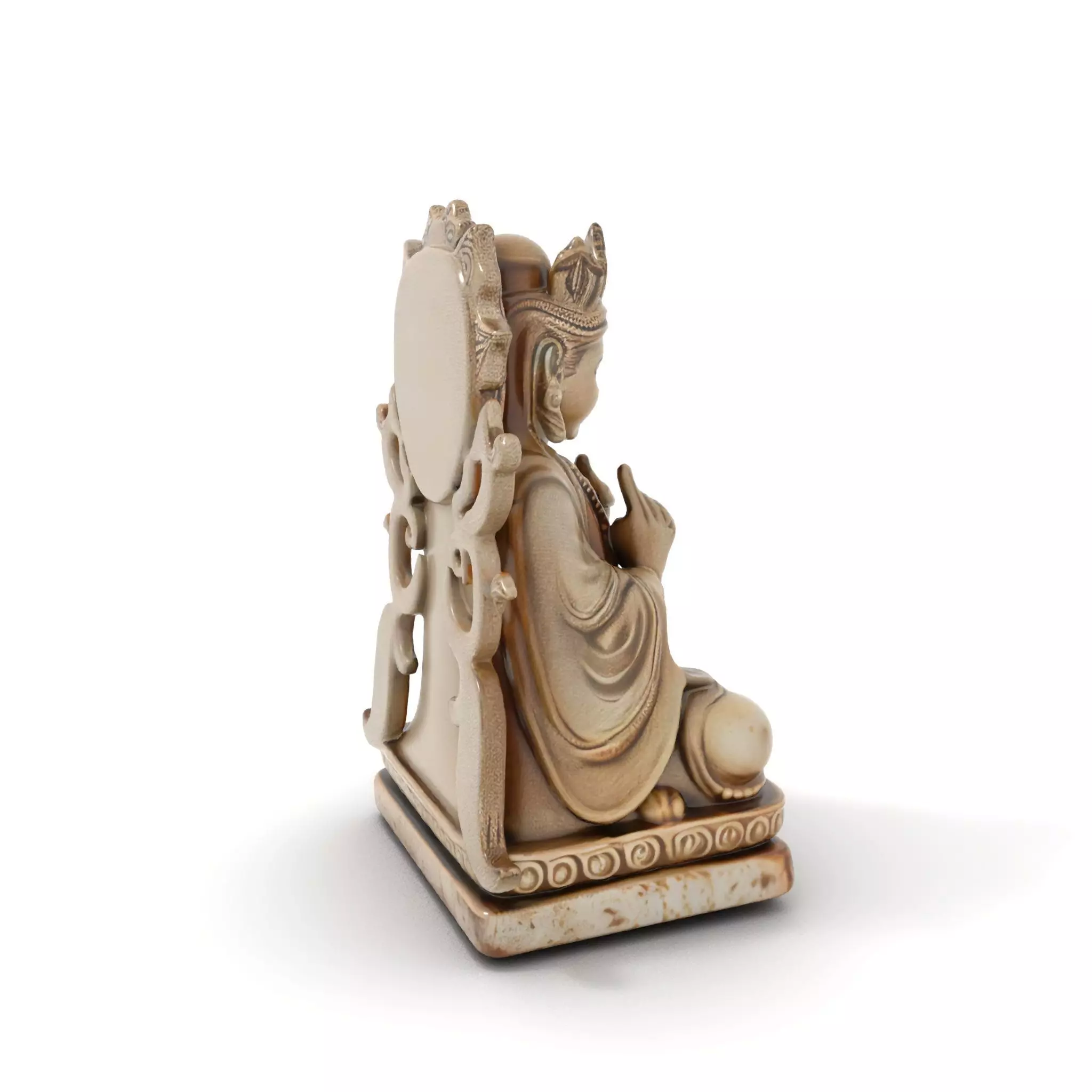 Serene Buddha Sculpture model pack Low-poly 3D model_0