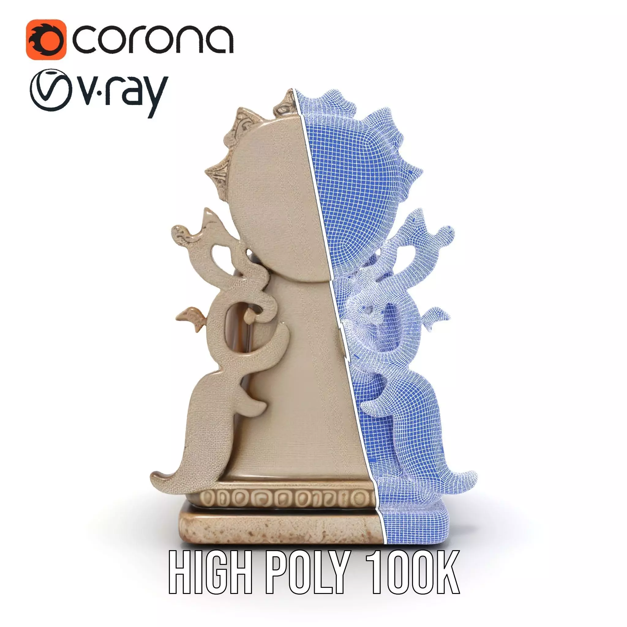 Serene Buddha Sculpture model pack Low-poly 3D model_34