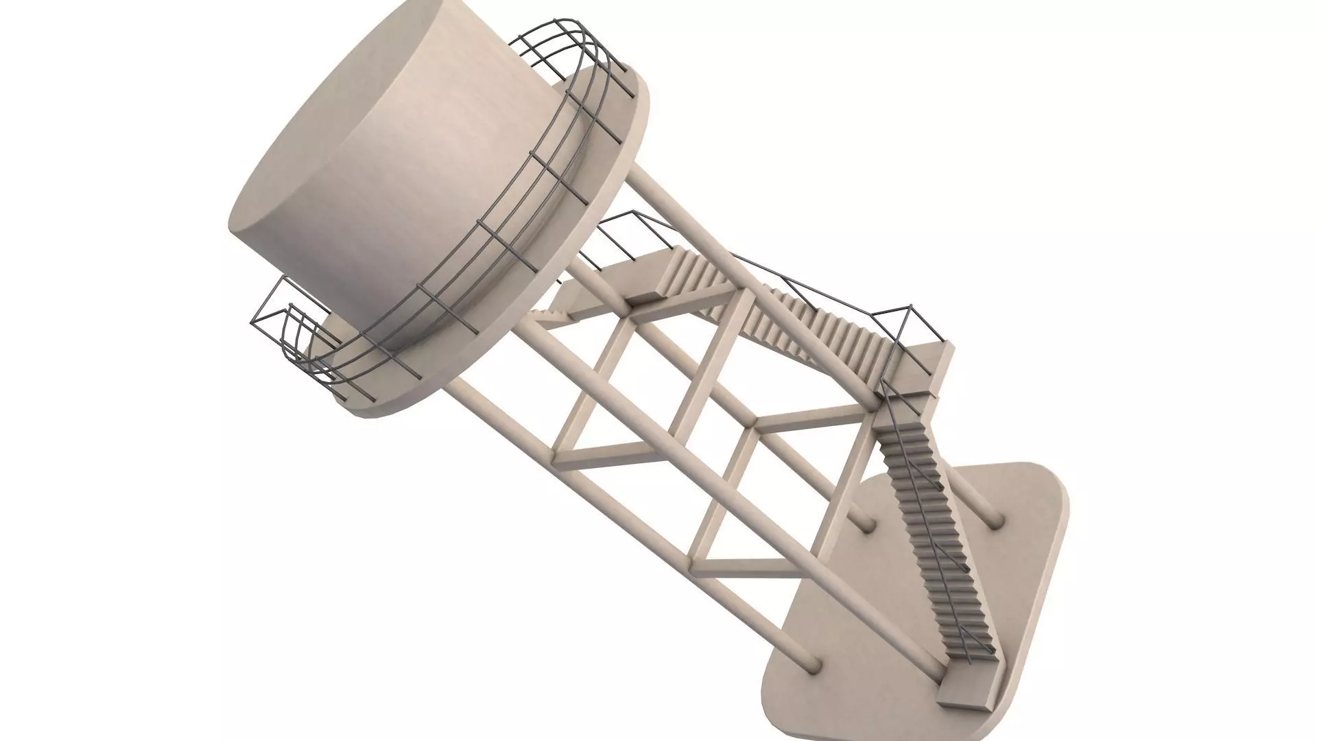 Water Storage Tank 3D model_4