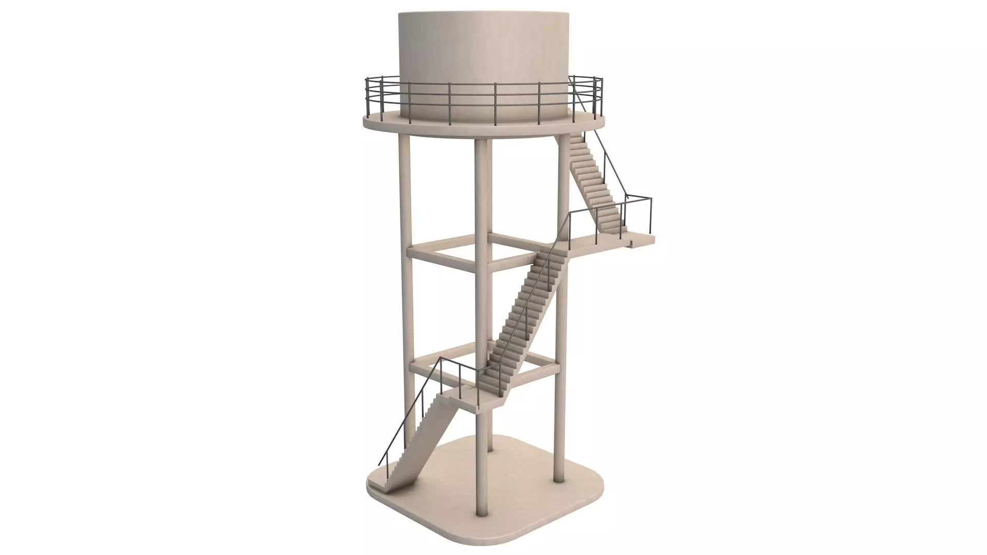 Water Storage Tank 3D model_0